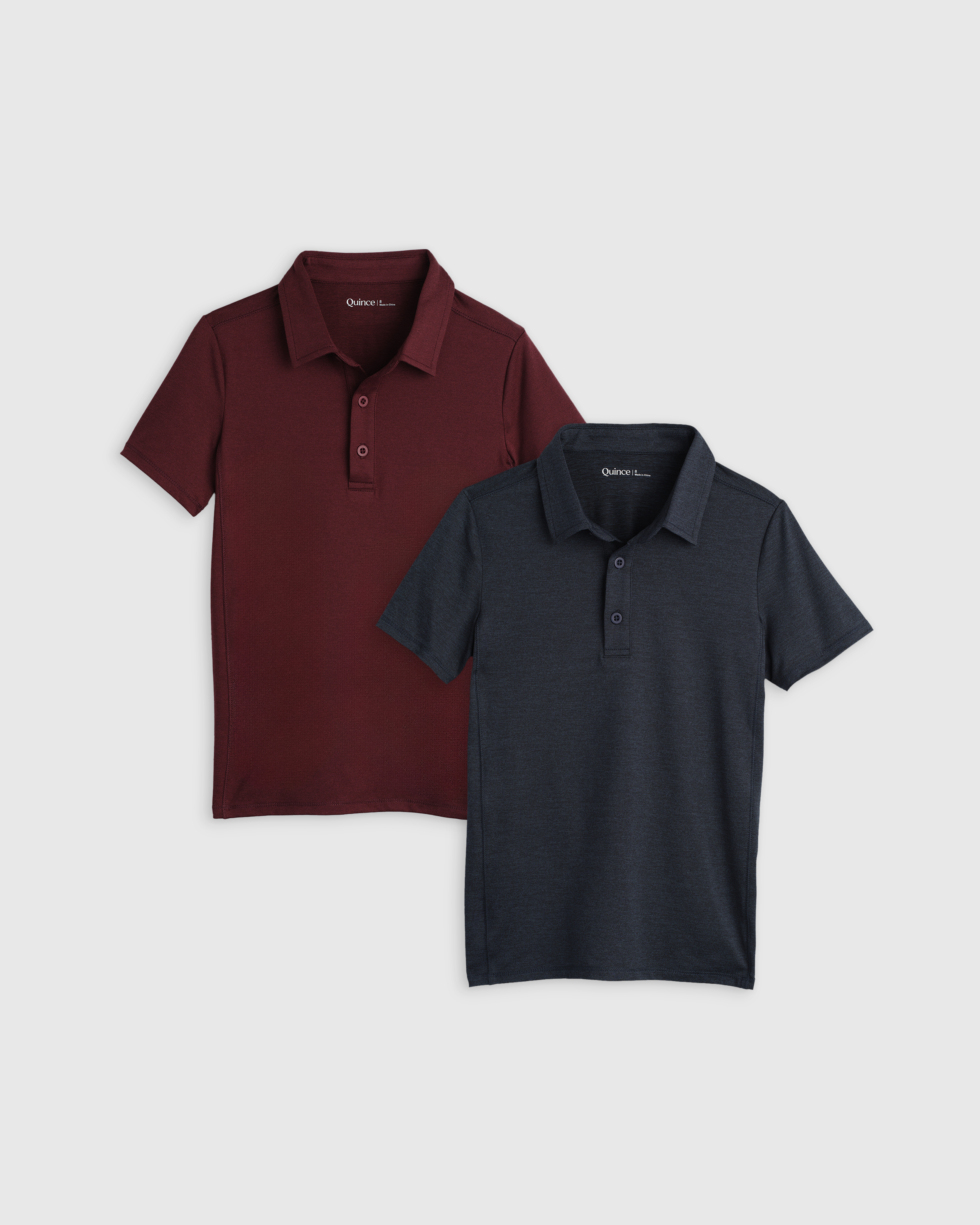 Shop Quince Flowknit Breeze Active Polo 2-pack In Navy/burgundy