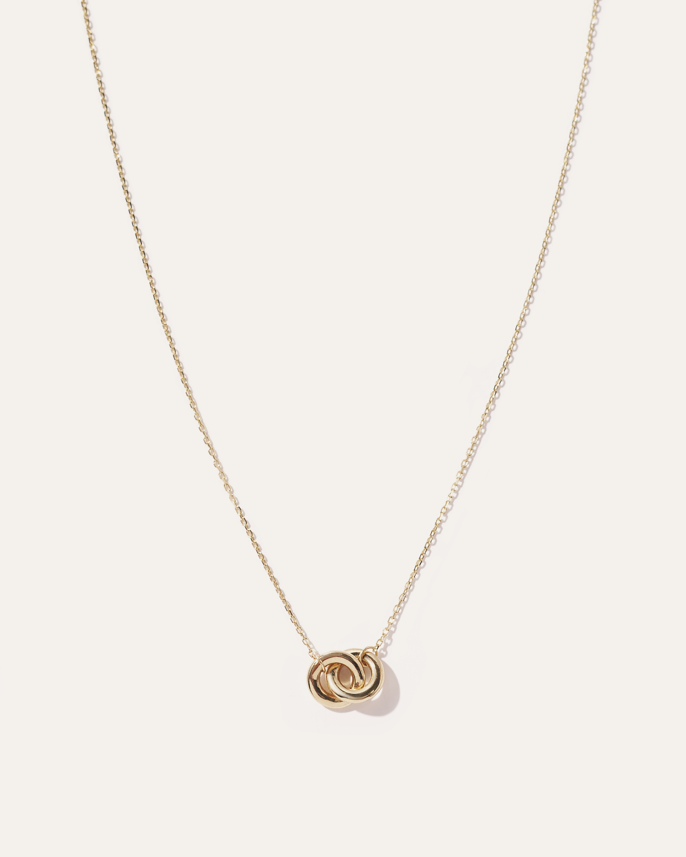 Quince Women's 14k Gold Interlock Necklace In Metallic