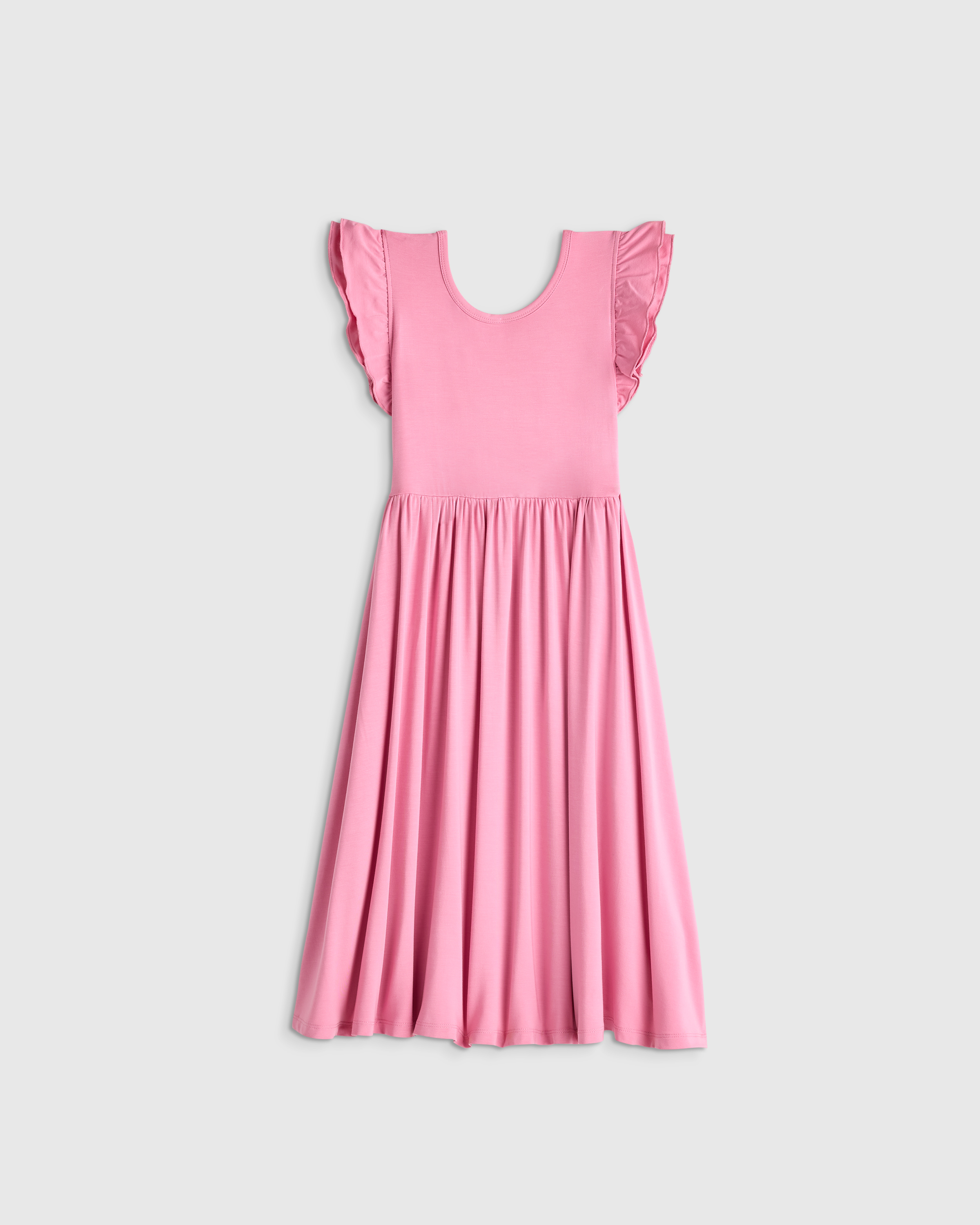 Bamboo Short Sleeve Flutter Twirl Dress