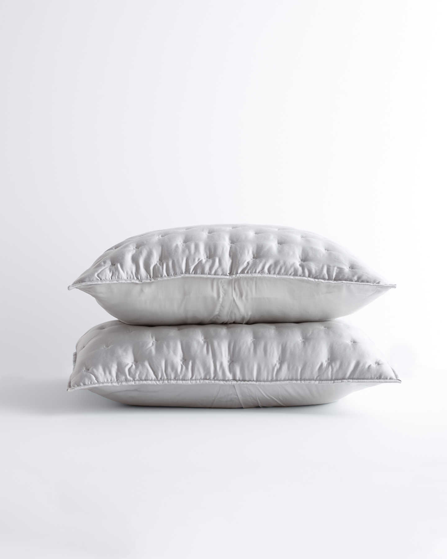 Organic Bamboo Lyocell Quilted Sham Set - Grey