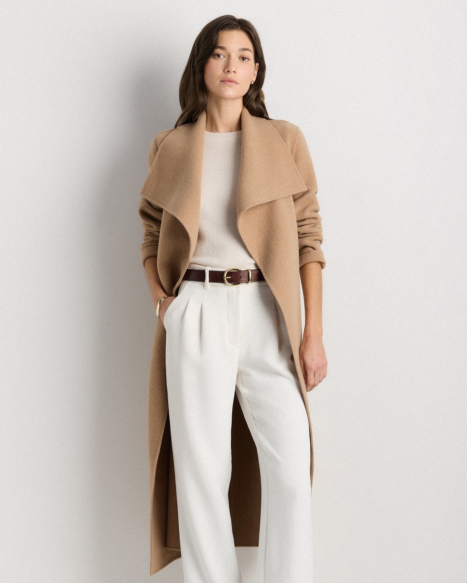 retouch Double Melton Bal CollarCoat Double-Faced Merino Wool