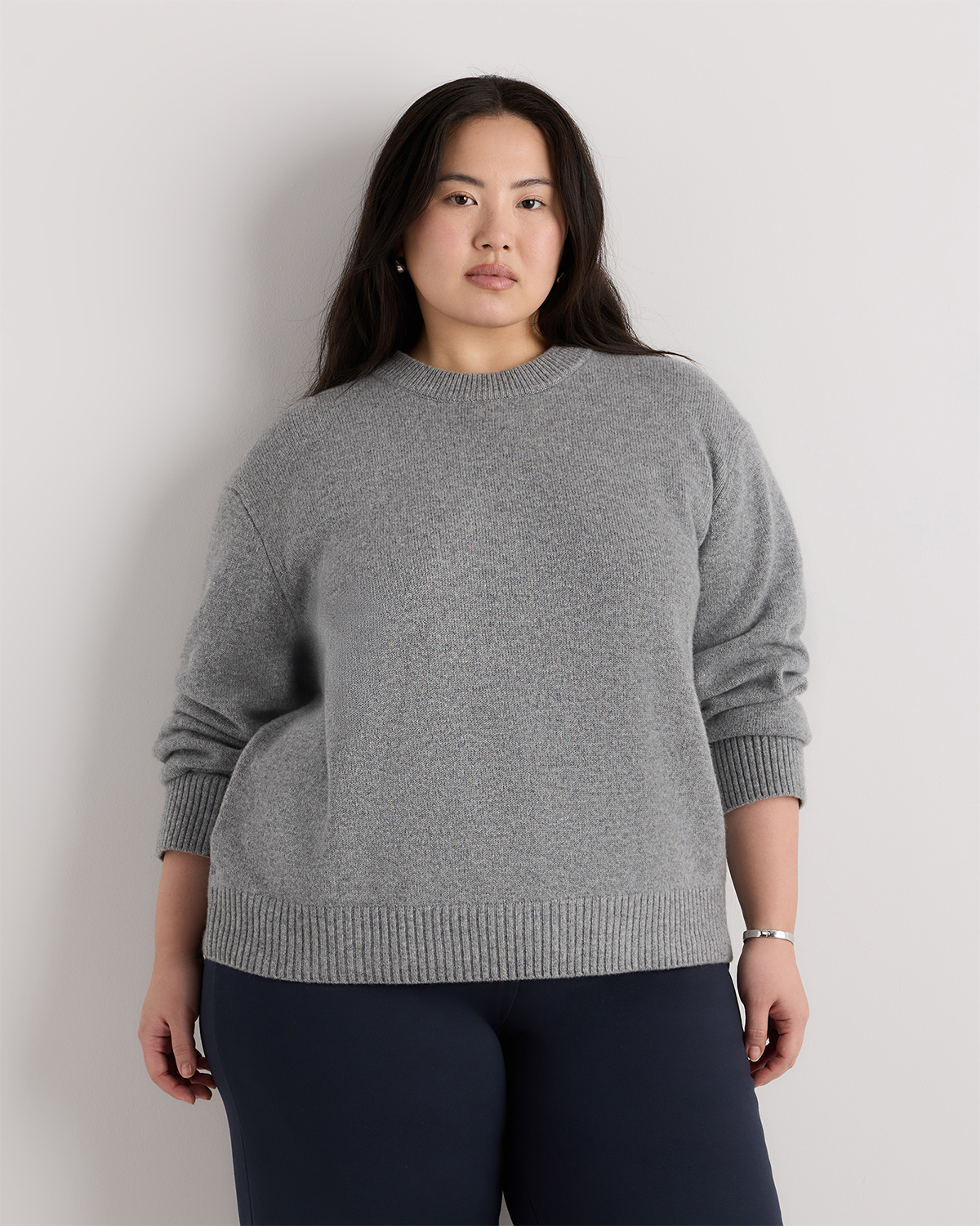Mongolian Cashmere Oversized Crewneck Sweater