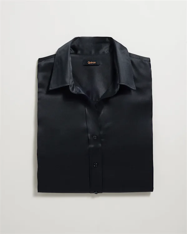 100% Washable Silk Three-Quarter Sleeve Shirt
