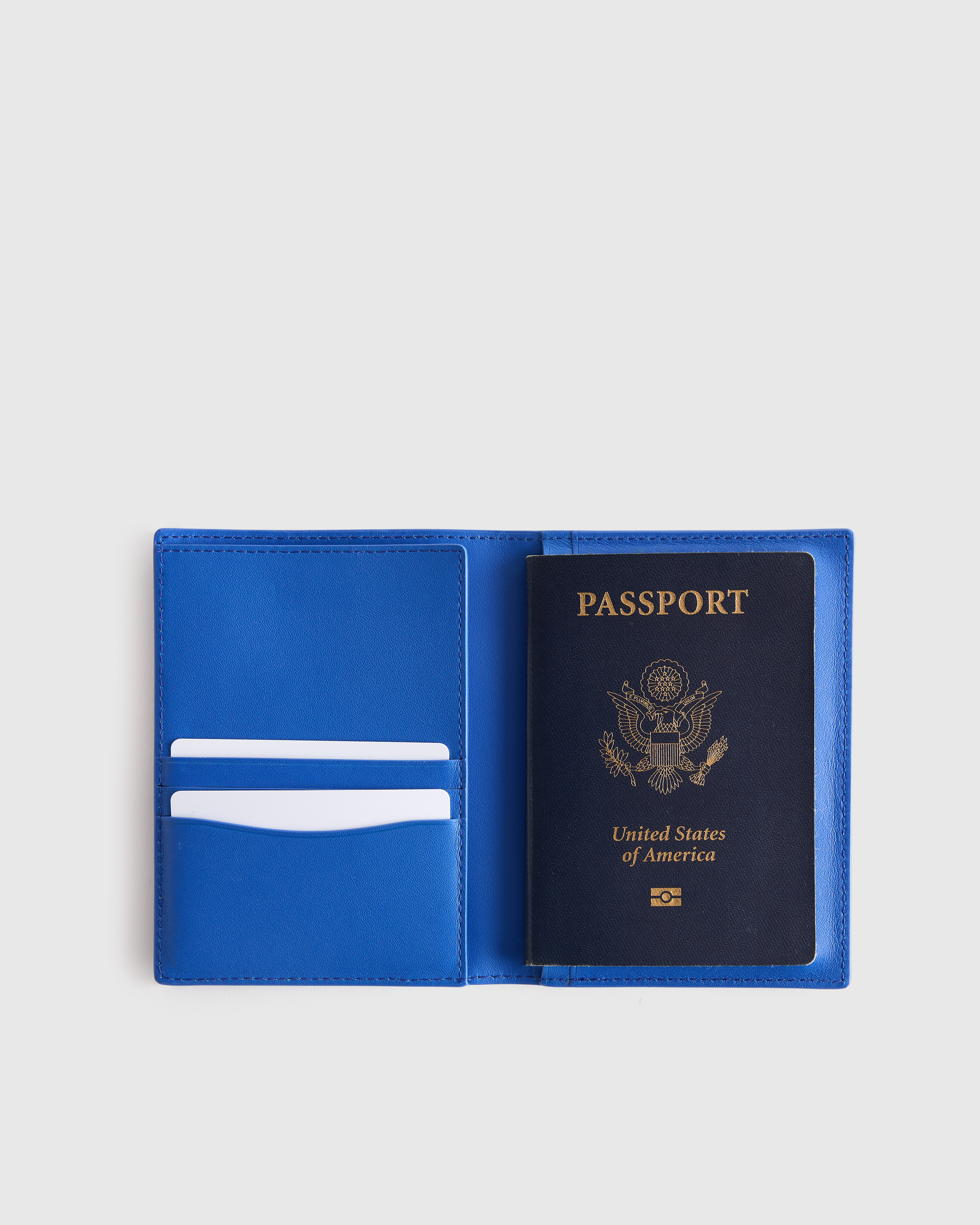 Nappa Leather RFID Blocking Passport Holder in Black