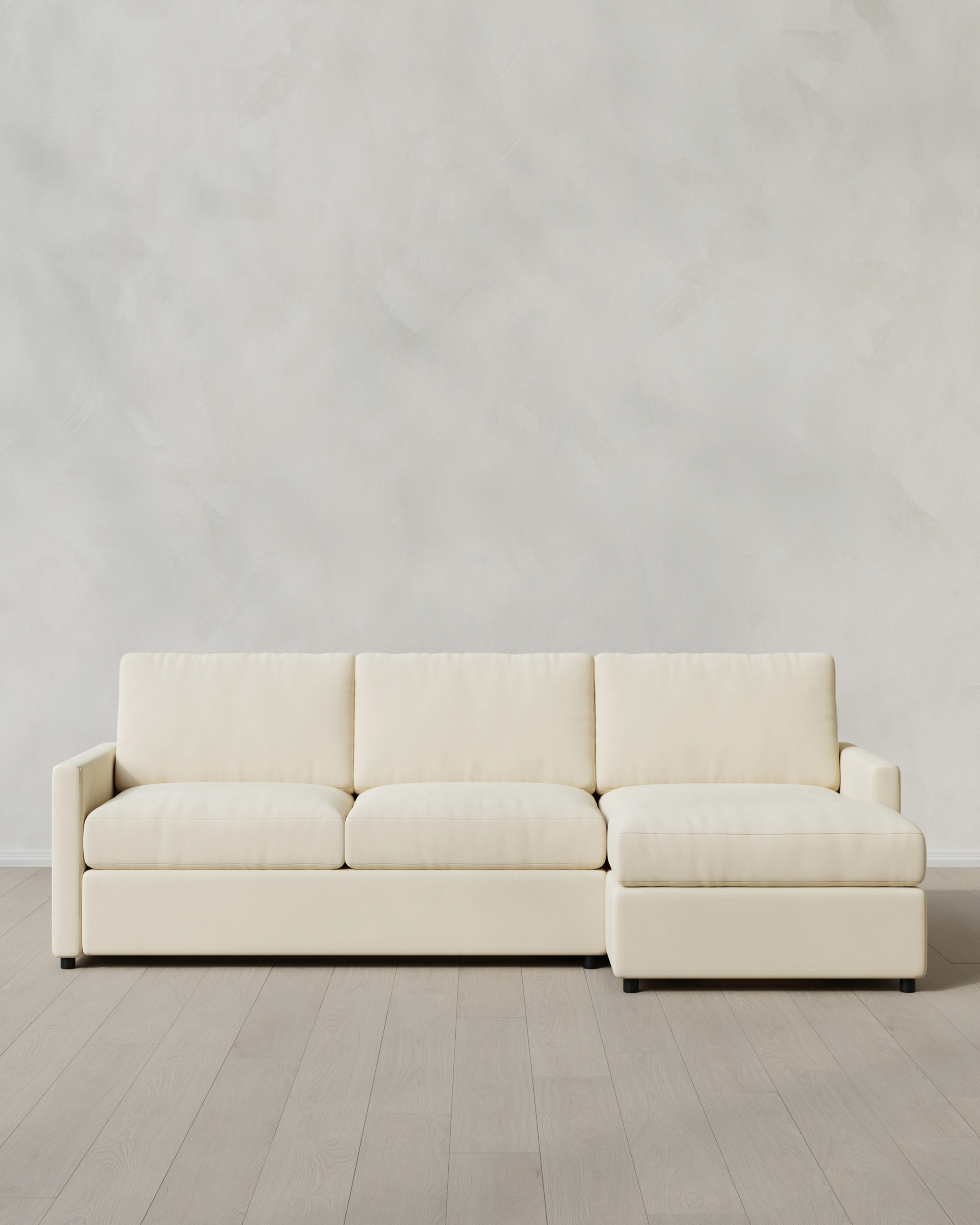 Brennan Chaise Sectional in Performance Velvet
