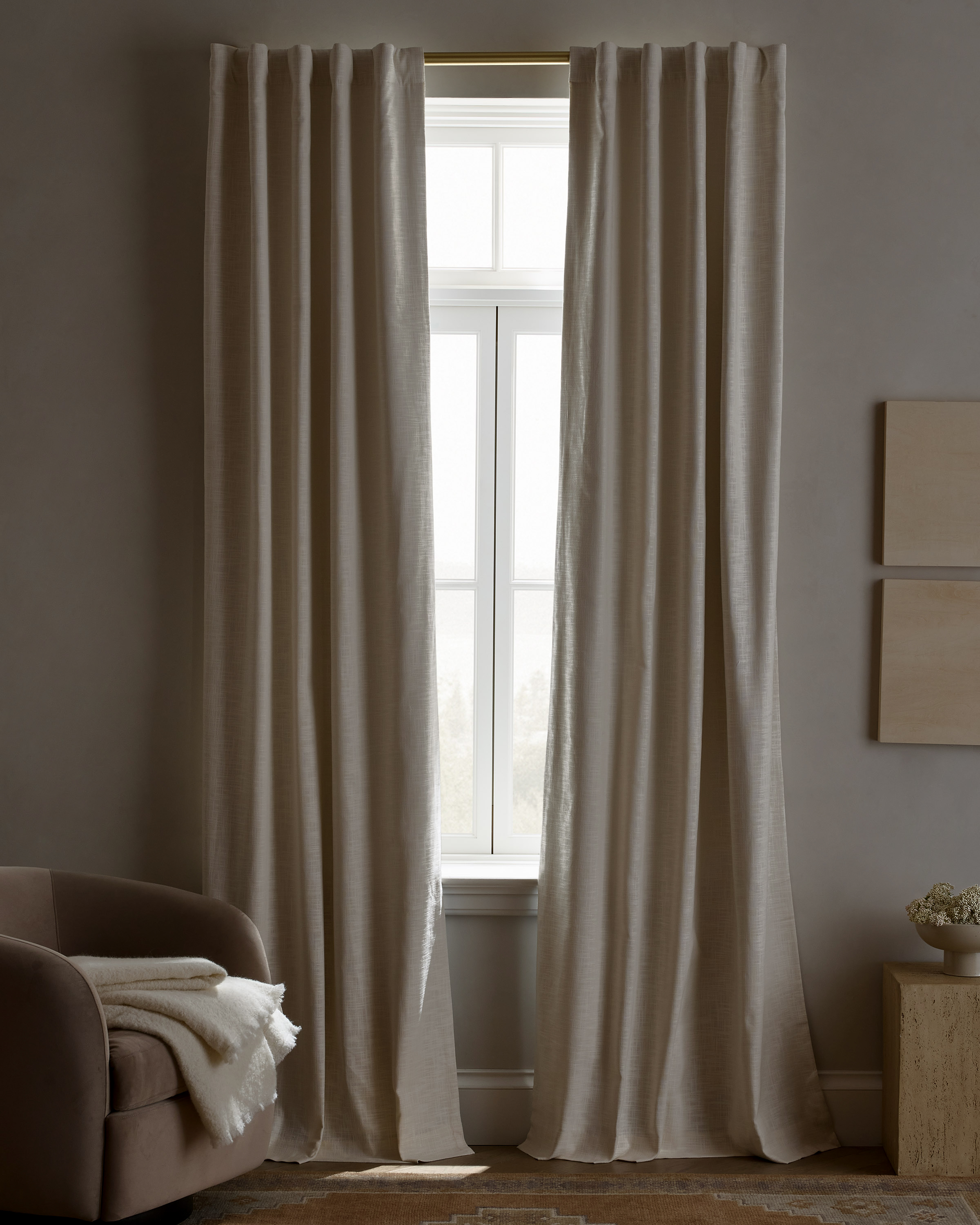 Textured Cotton True Blackout Curtain