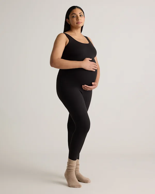 Recycled Knit Maternity Tank Unitard