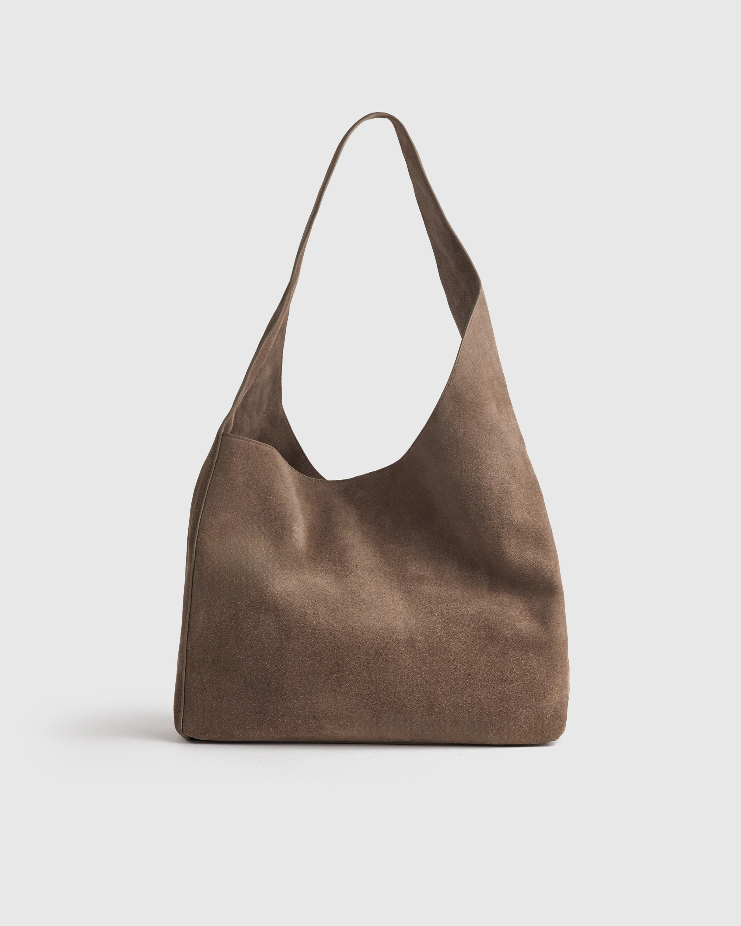 Italian Suede Slouchy Shoulder Bag
