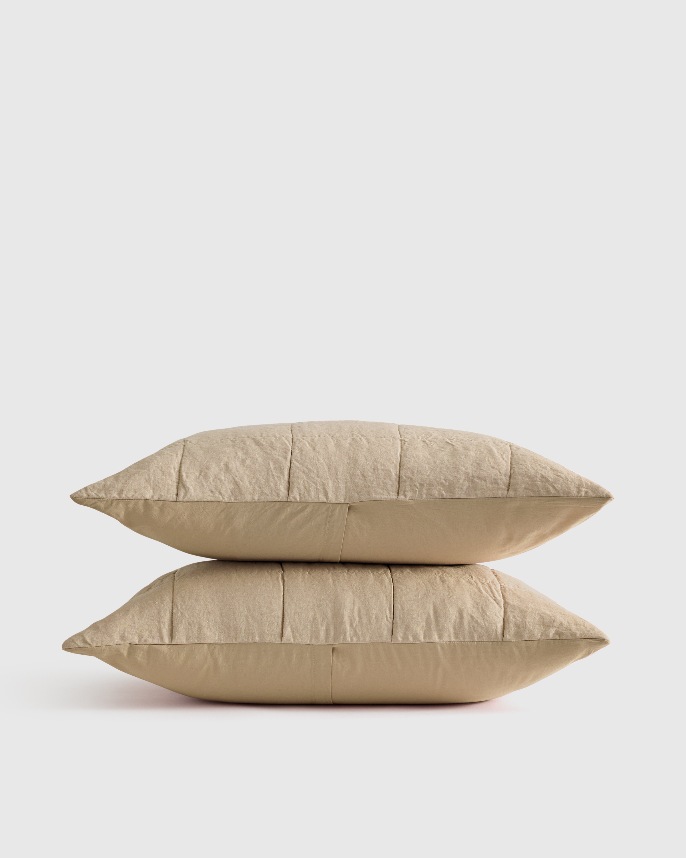 Lightweight European Linen Box Quilted Sham Set