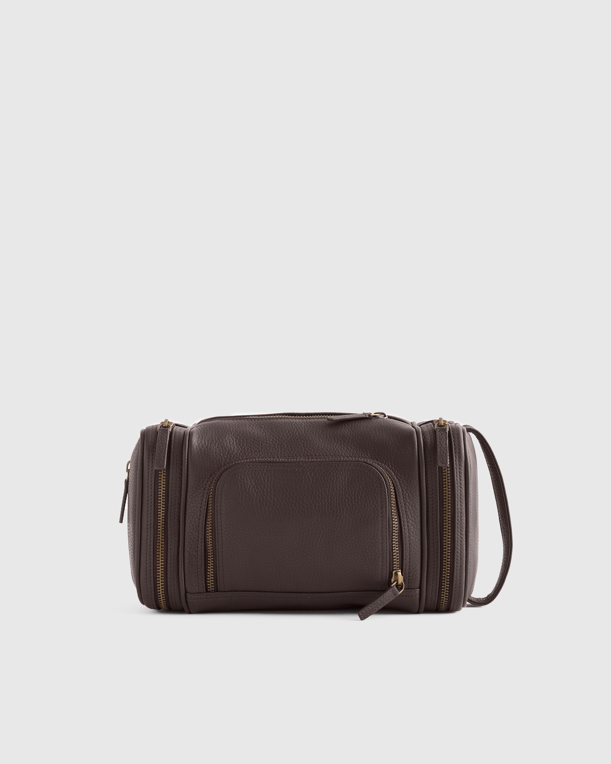 Quince Men's Nappa Leather Toiletry Bag In Brown