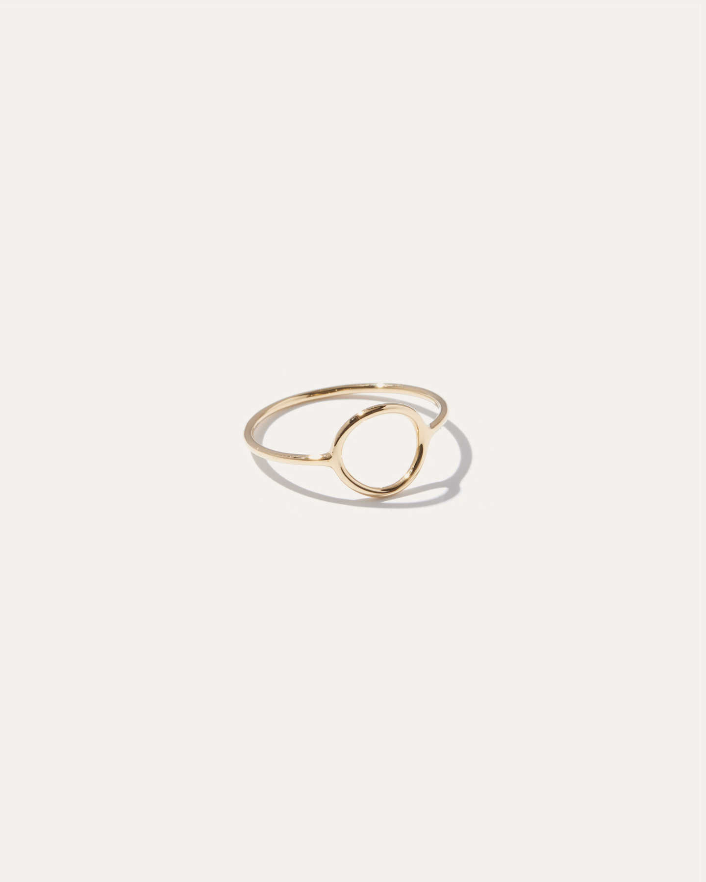 14k Gold Circle Ring - Yellow Gold - 2 - Thumbnail