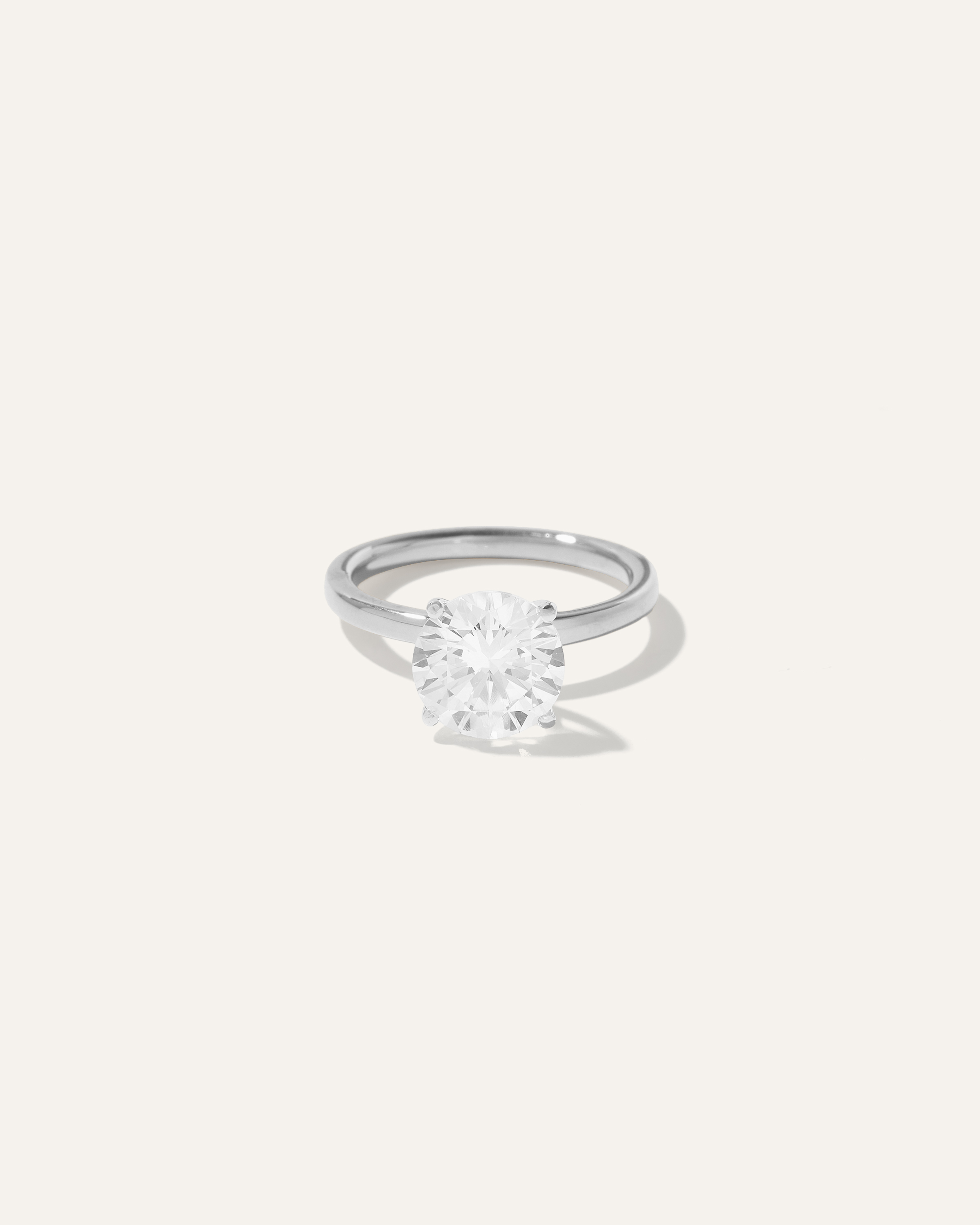 Shop Quince Women's Lab Grown Diamond Round Comfort Fit Engagement Ring In White Gold