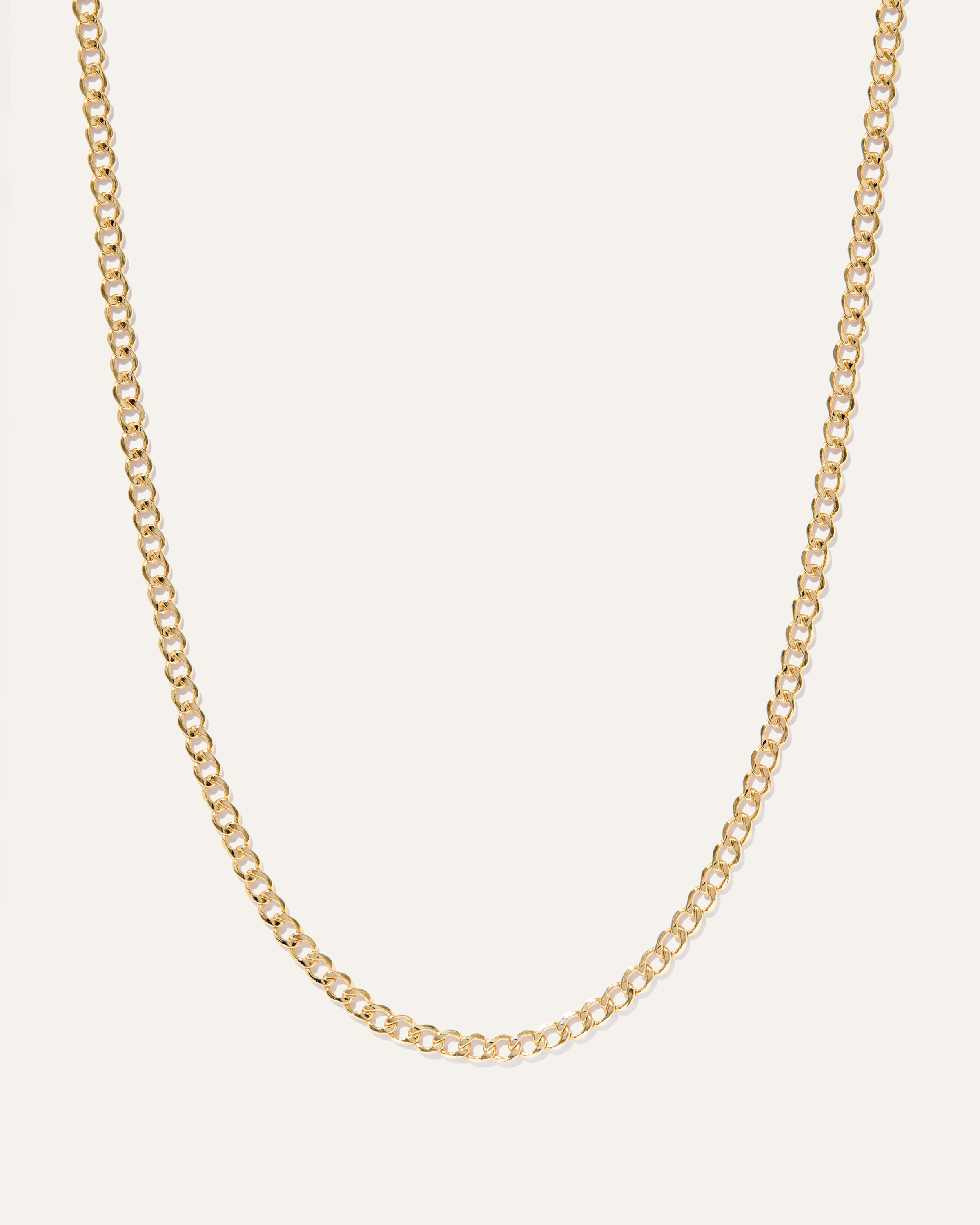 14K Gold Curb Chain Necklace