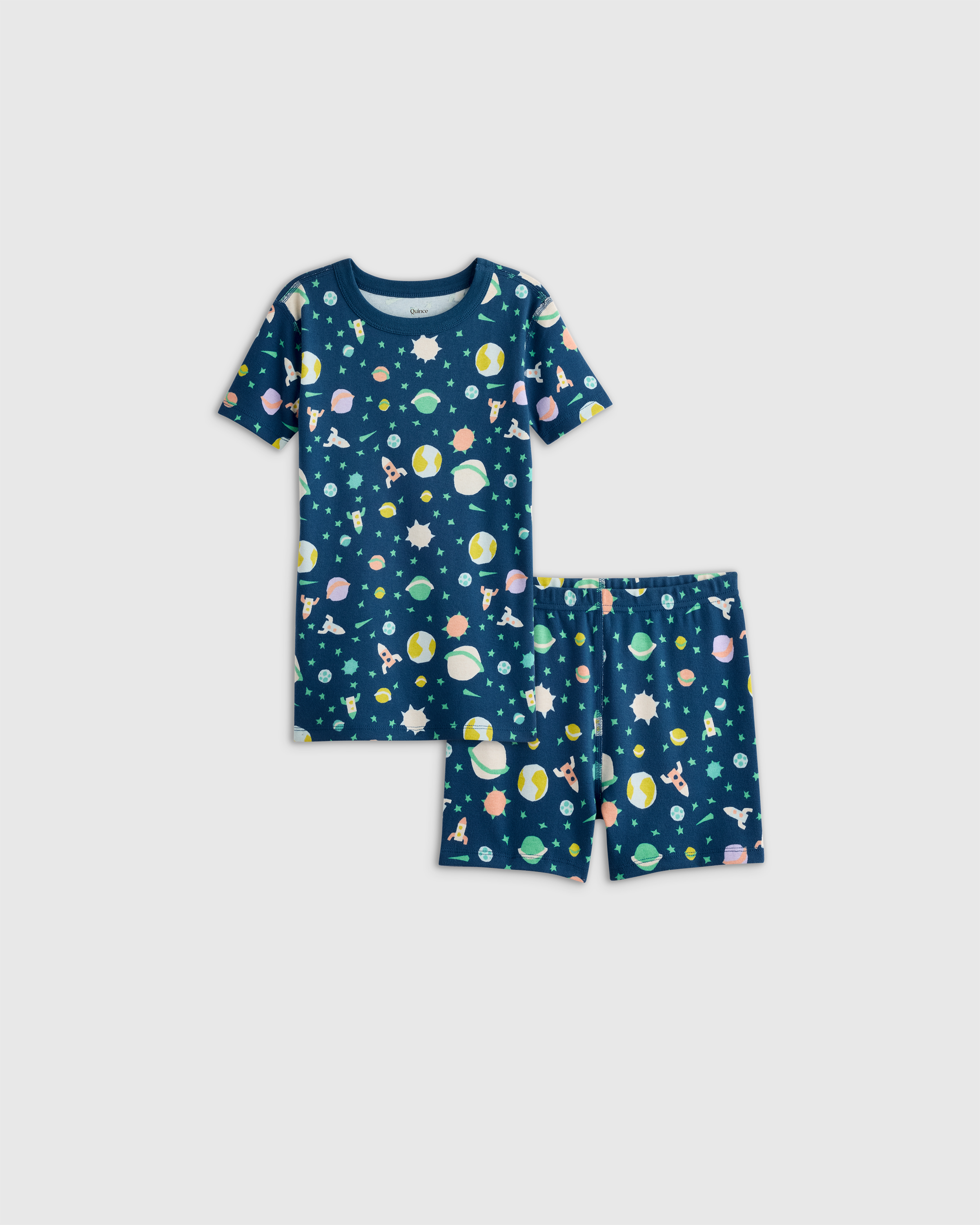 100% Organic Cotton Short Sleeve and Shorts Pajama Set