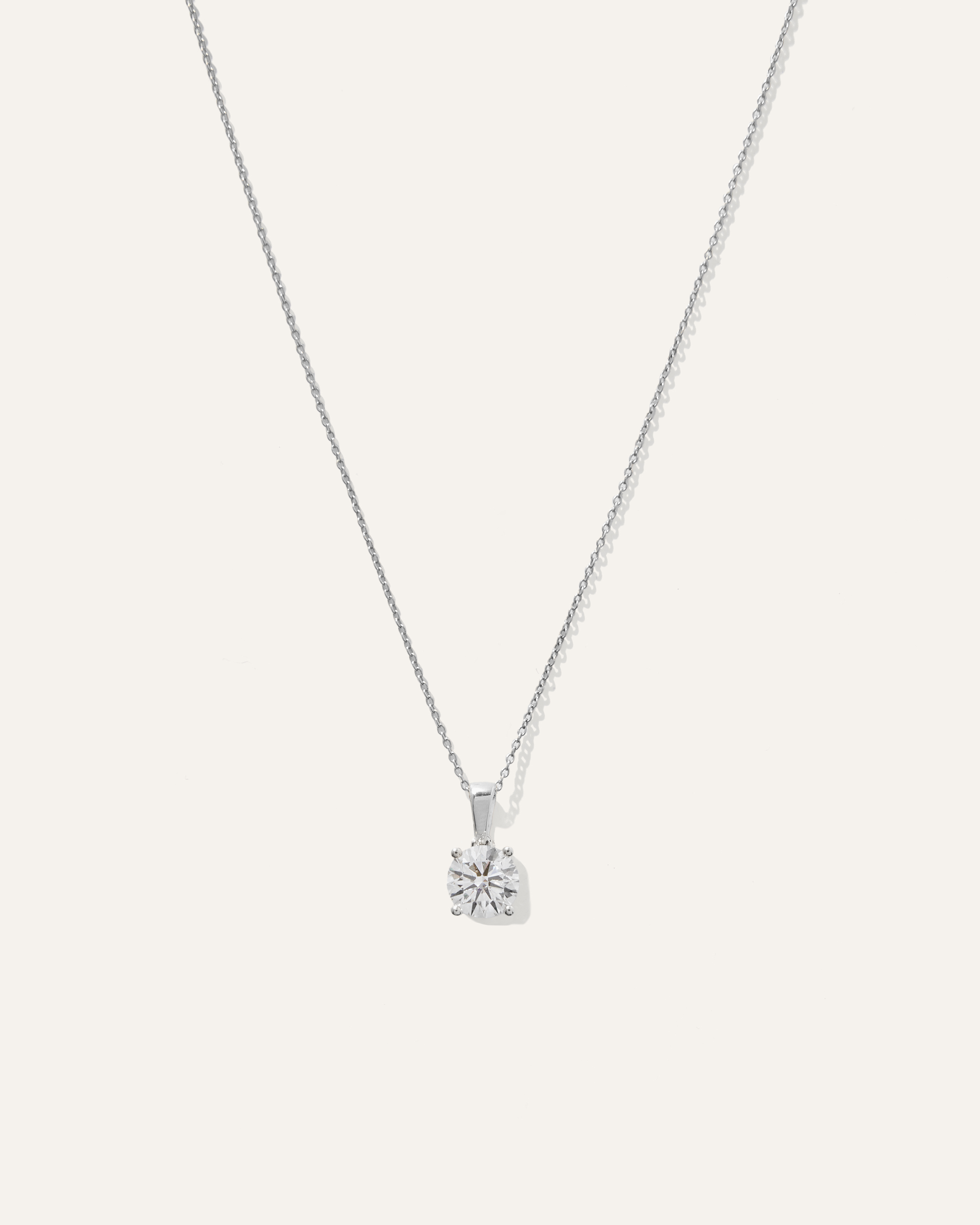 Quince Women's 14k Gold Lab Grown Diamond Solitaire Necklace In White