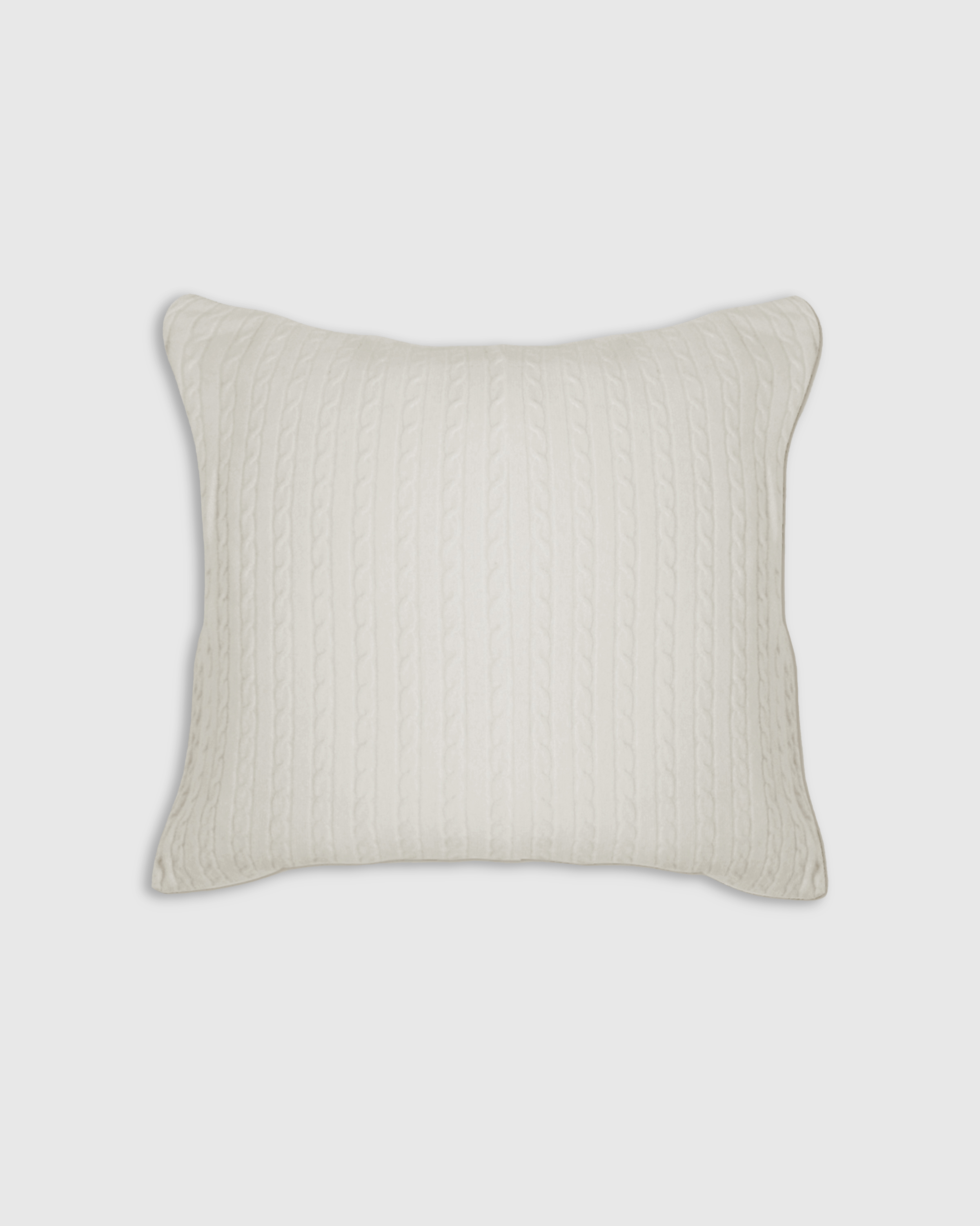 Quince Cable Knit Cashmere Pillow Cover In White