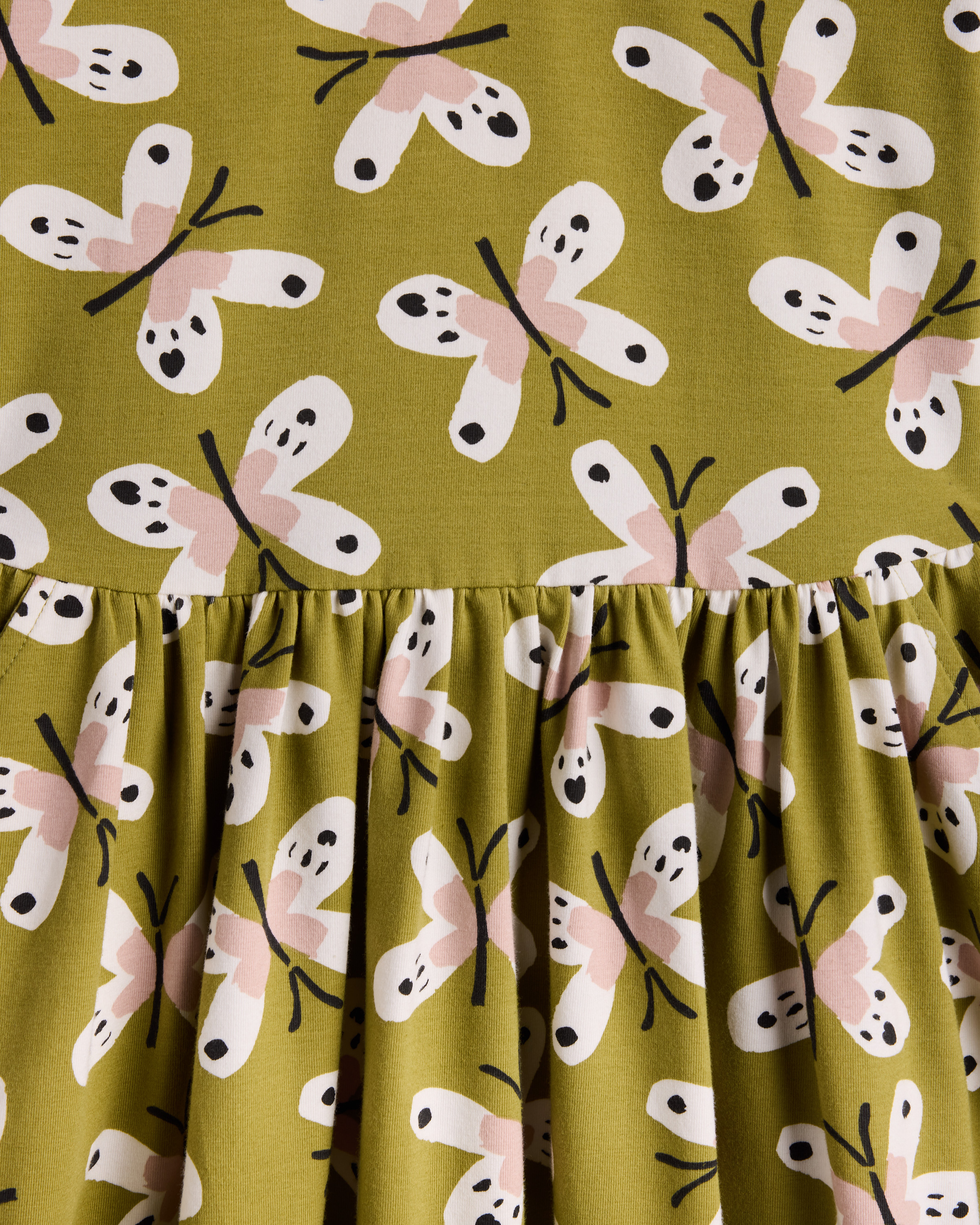 Organic Cotton Long Sleeve Skater Dress - Toddler Girl - thumbnail 4