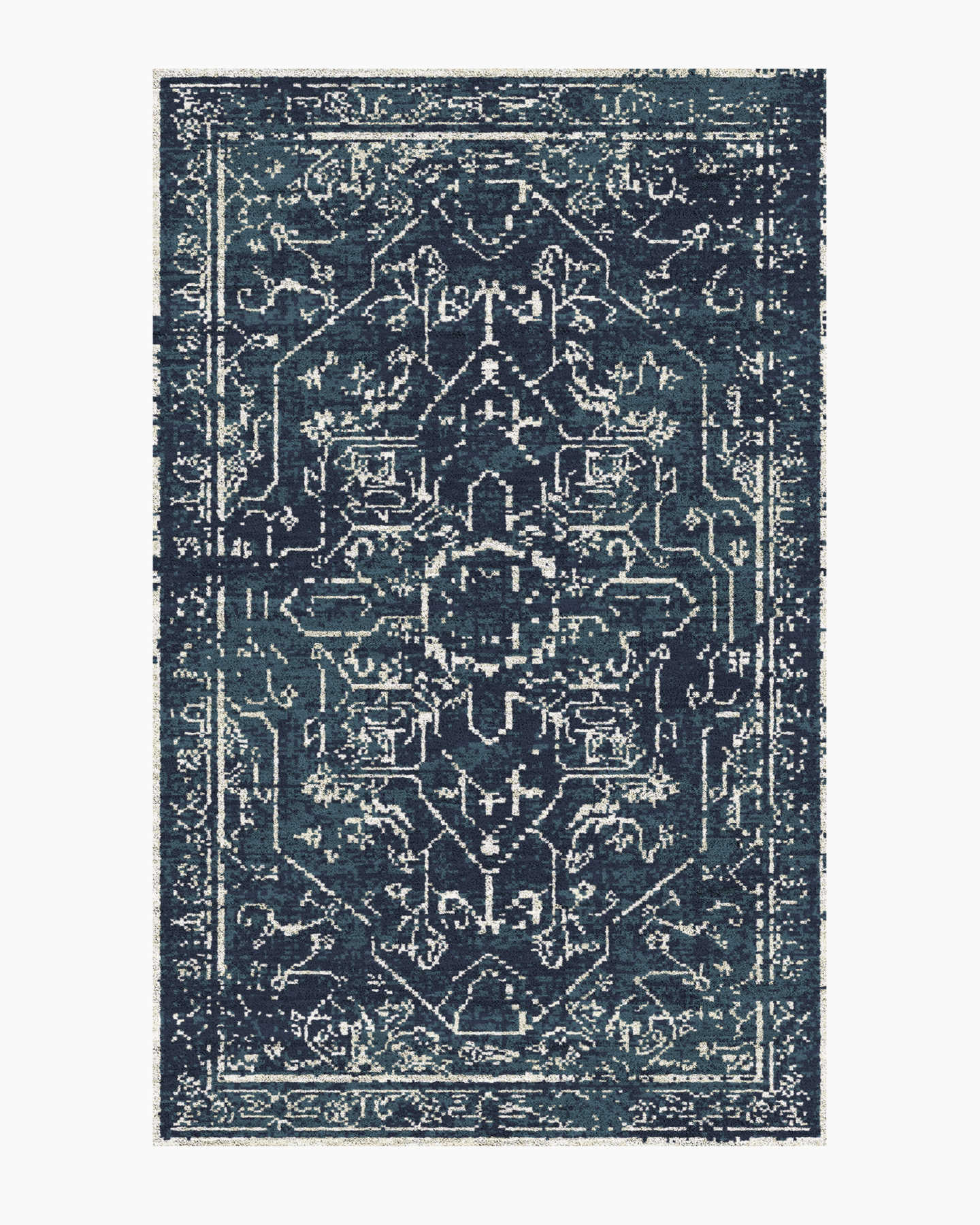 Seraphine Hand-Knotted Wool Rug - Midnight Blue Multi