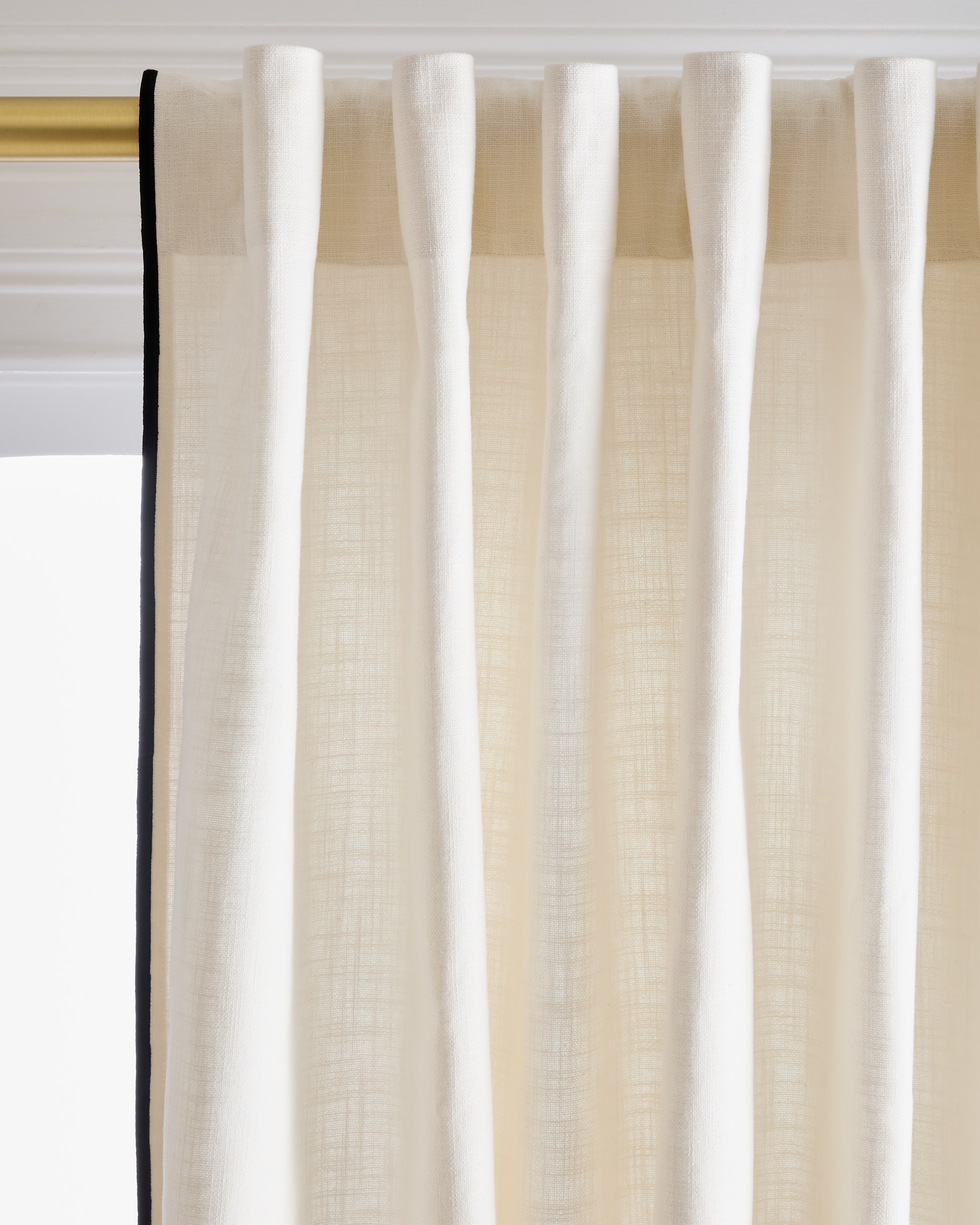 Piped Edge Cotton Curtain - thumbnail 2