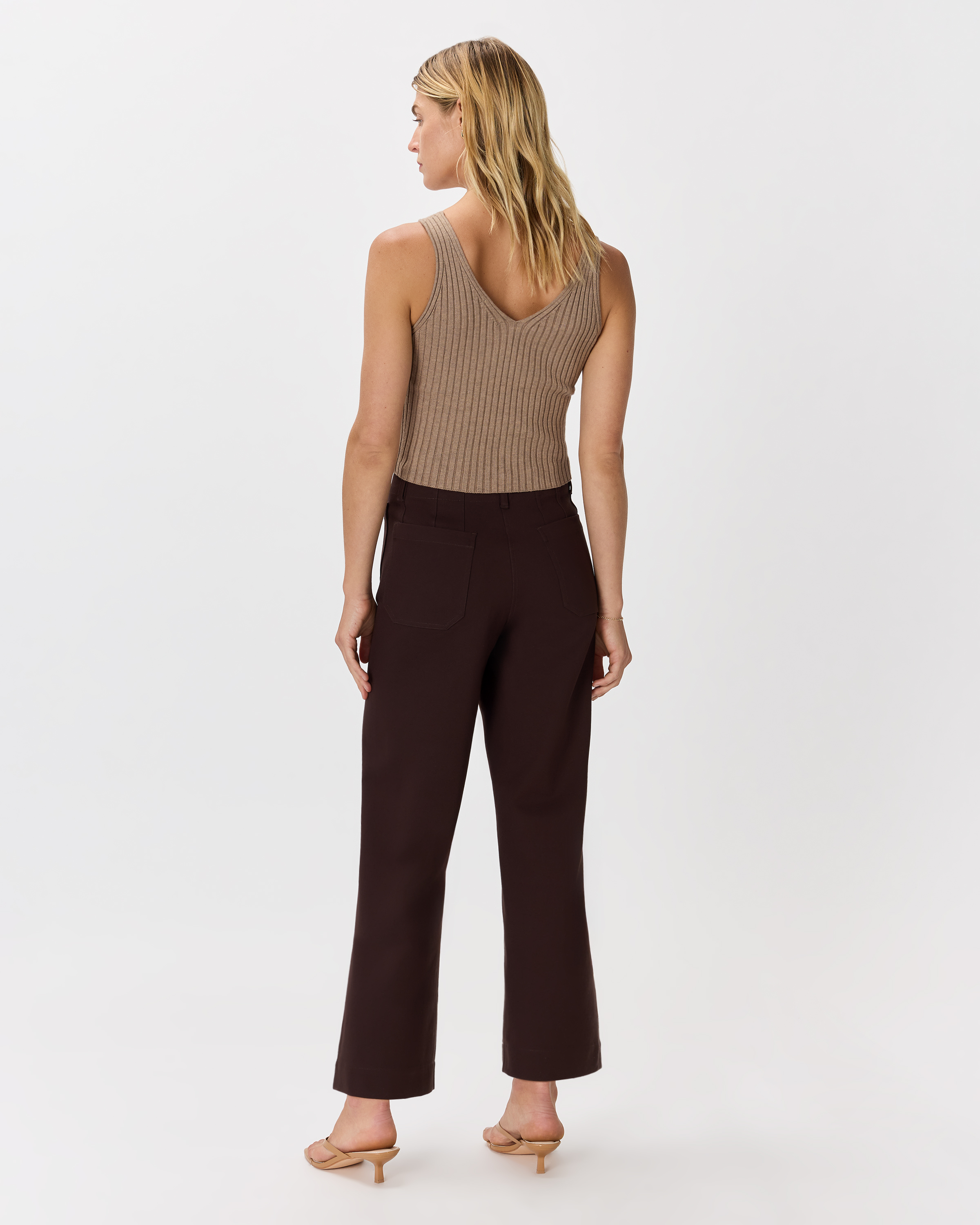 Women's Ultra-Stretch Ponte Cropped Wide Leg Pants - thumbnail 5