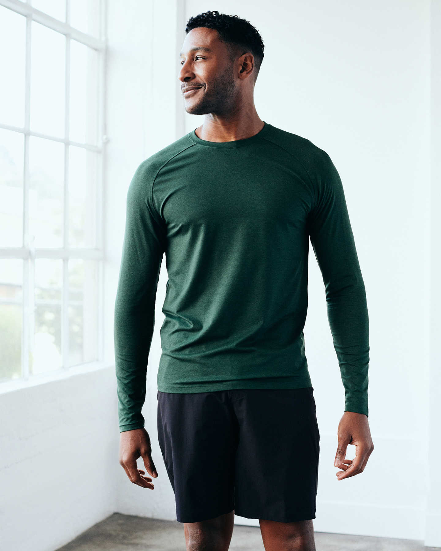 Flowknit Ultra-Soft Performance Long Sleeve Tee - Olive - 11 - Thumbnail