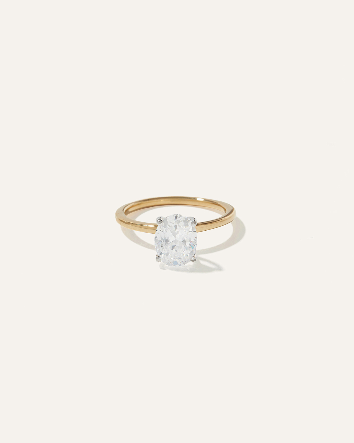 Shop Quince Women's Lab Grown Diamond Oval Petite Classic Engagement Ring In Yellow Gold