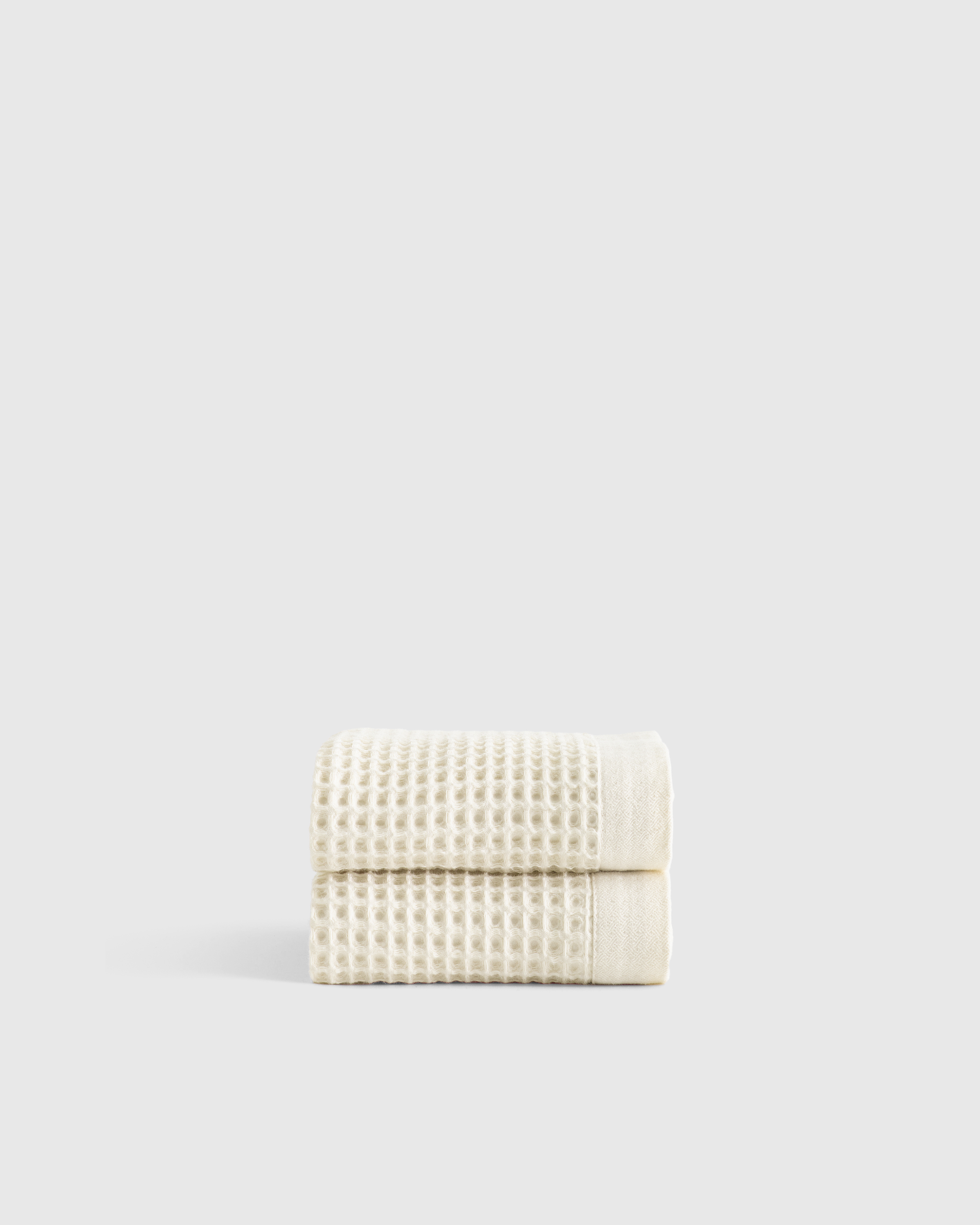 Quince Organic Turkish Waffle Hand Towels In Ivory