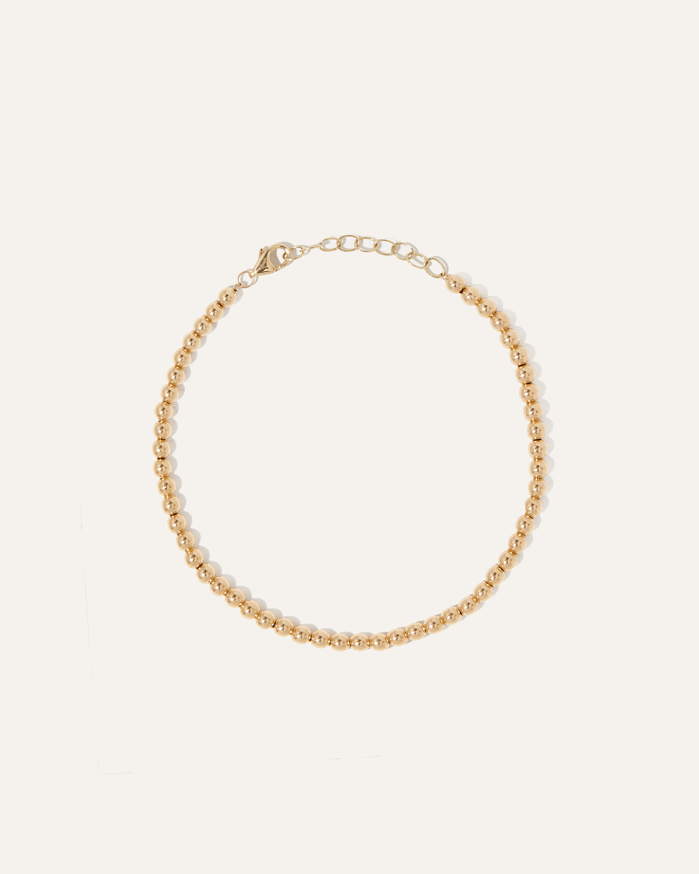 Solid 14k Yellow Gold Beaded Friendship Bracelet, delicate bracelet with dainty beads with good silk