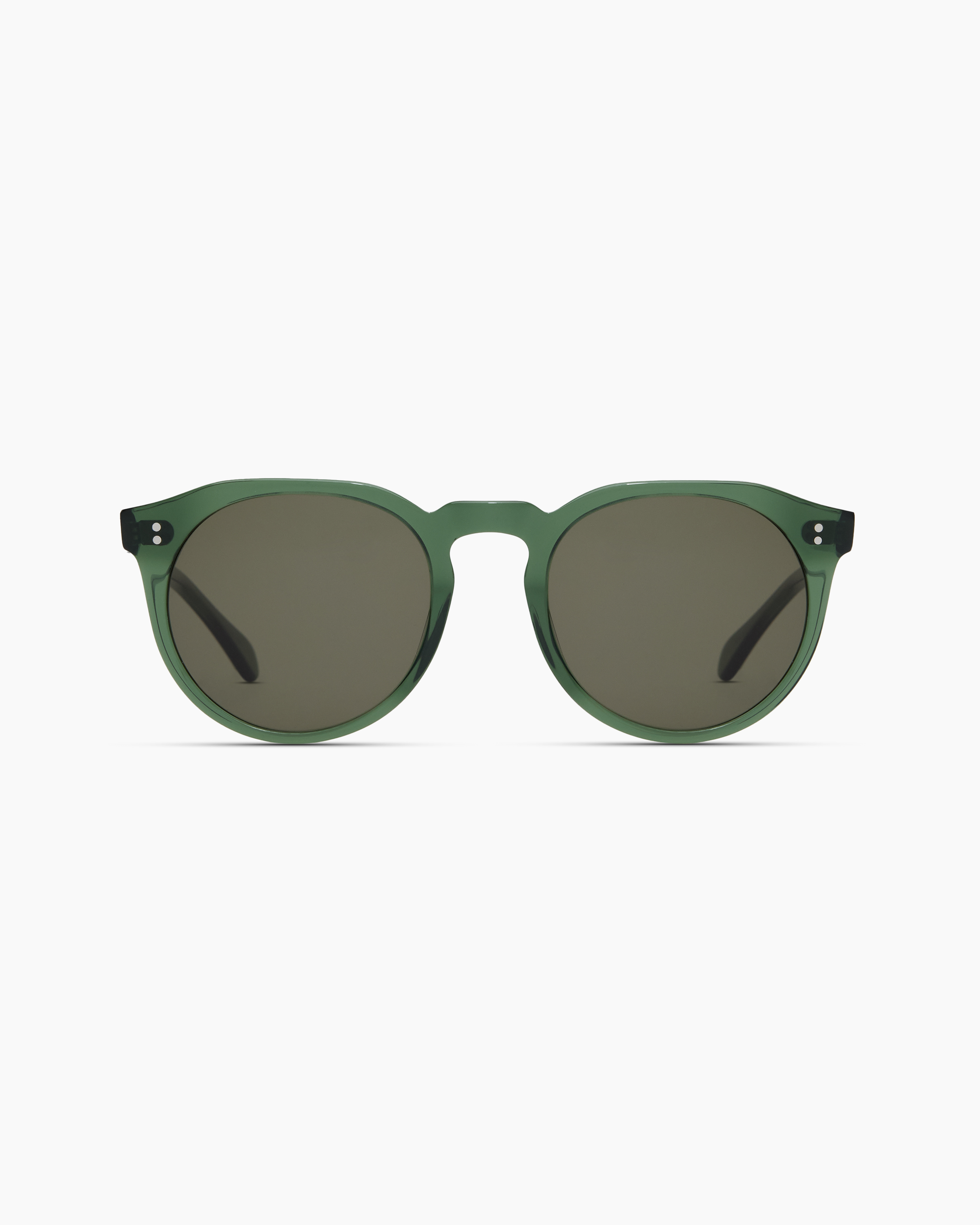 Quince Ibiza Polarized Acetate Sunglasses Clear Sage With Green Lens Standard Santorini Polarized Acetate Sunglasses in Clear Sage with  main image 3