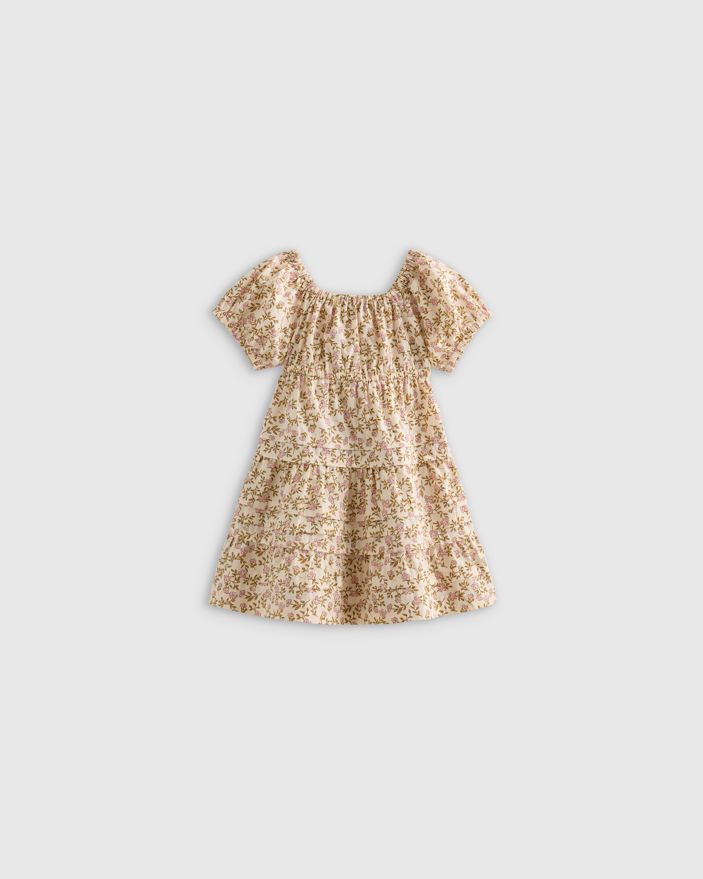 100% Organic Cotton Poplin Tiered Dress