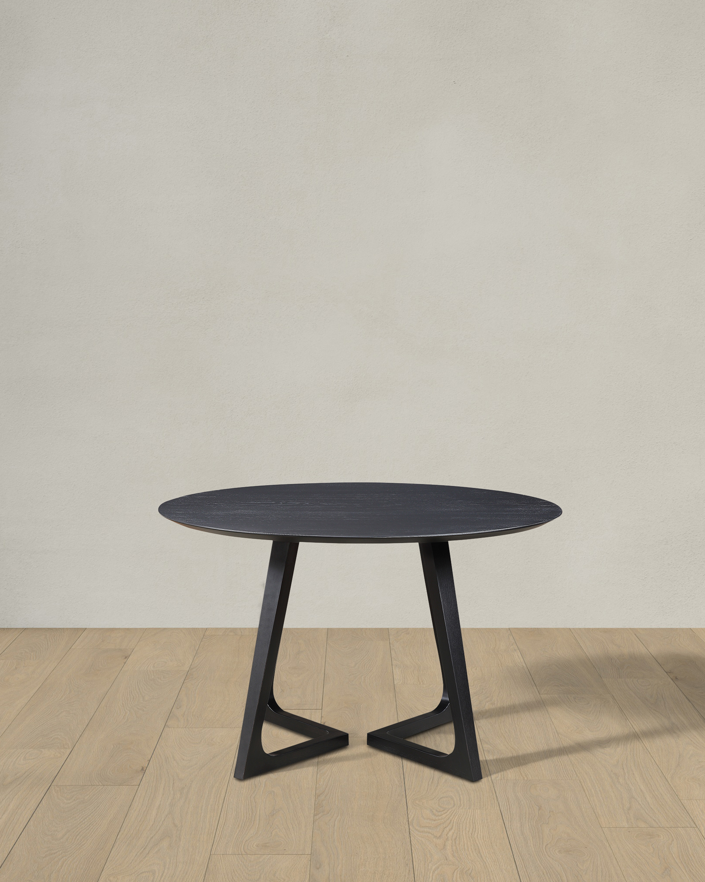 Solid Wood Midcentury Round Dining Table