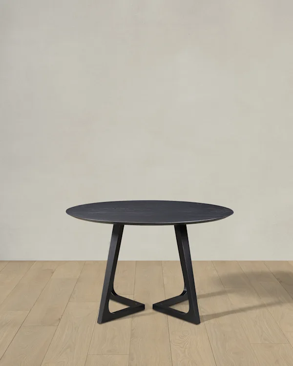Solid Wood Midcentury Round Dining Table