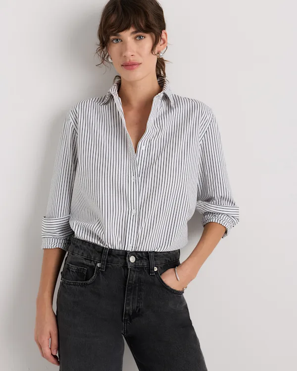 100% Organic Cotton Poplin Long Sleeve Shirt  