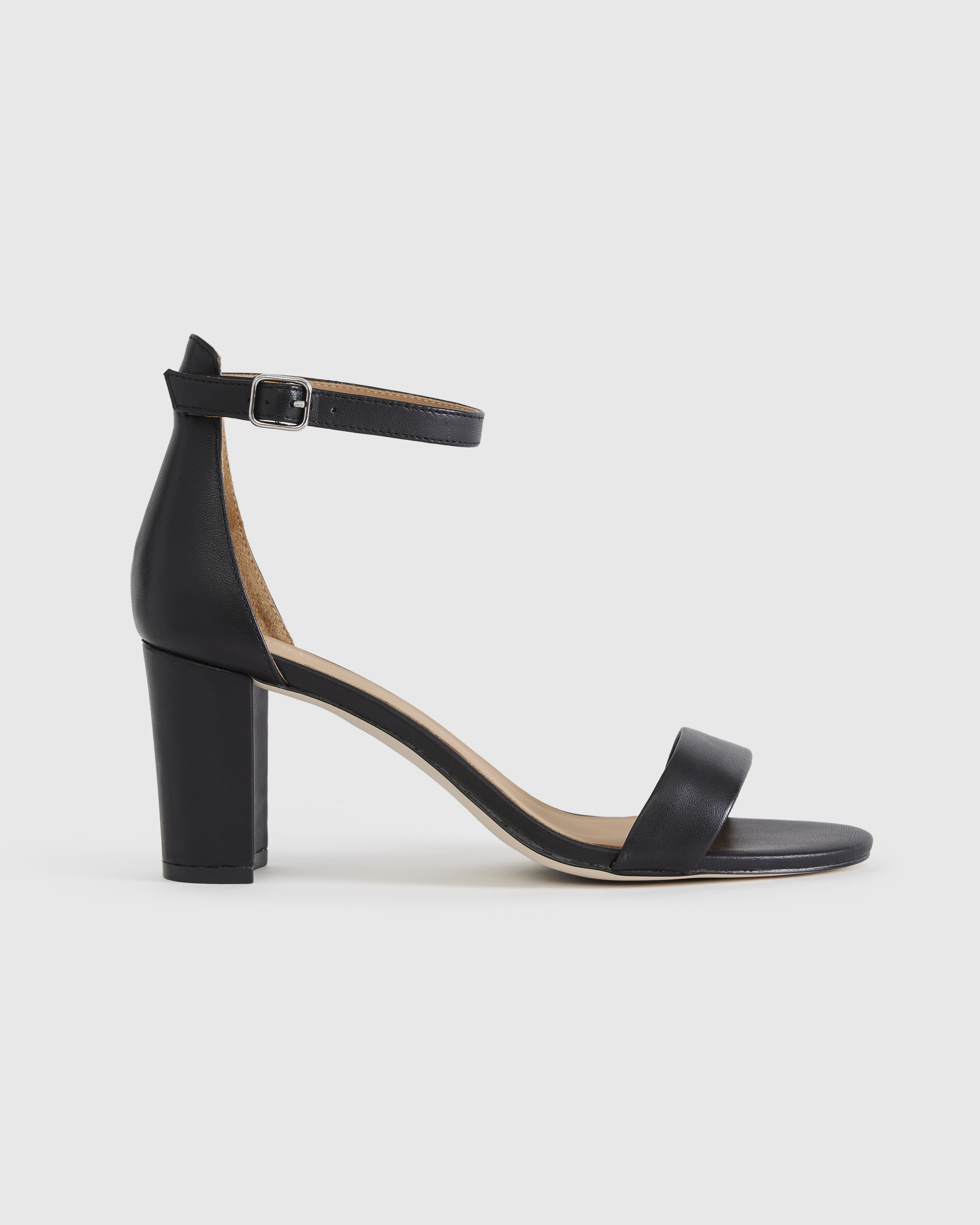 Shop Quince Women's Italian Leather 65mm Block Heel In Black