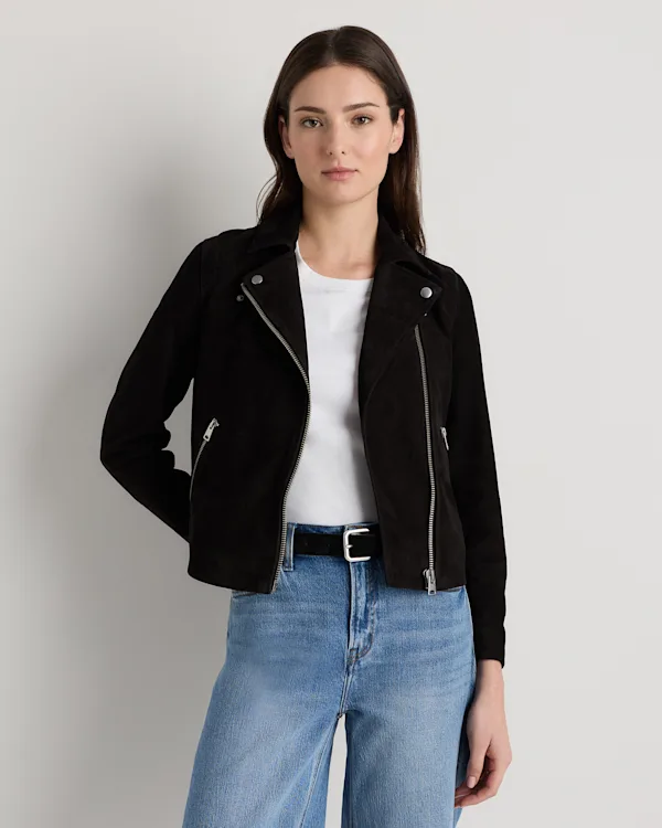 100% Suede Biker Jacket