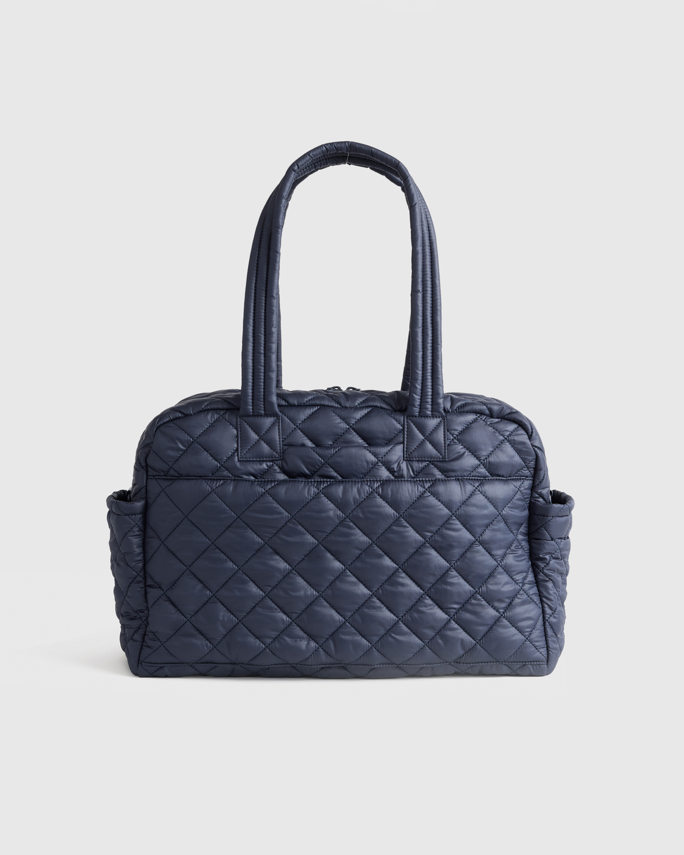 Quilted Duffle Bag in Charcoal