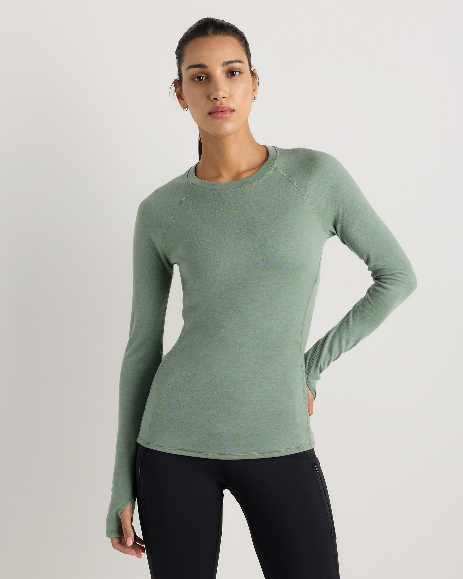 100% Merino Wool Cold Weather Base Layer Crew