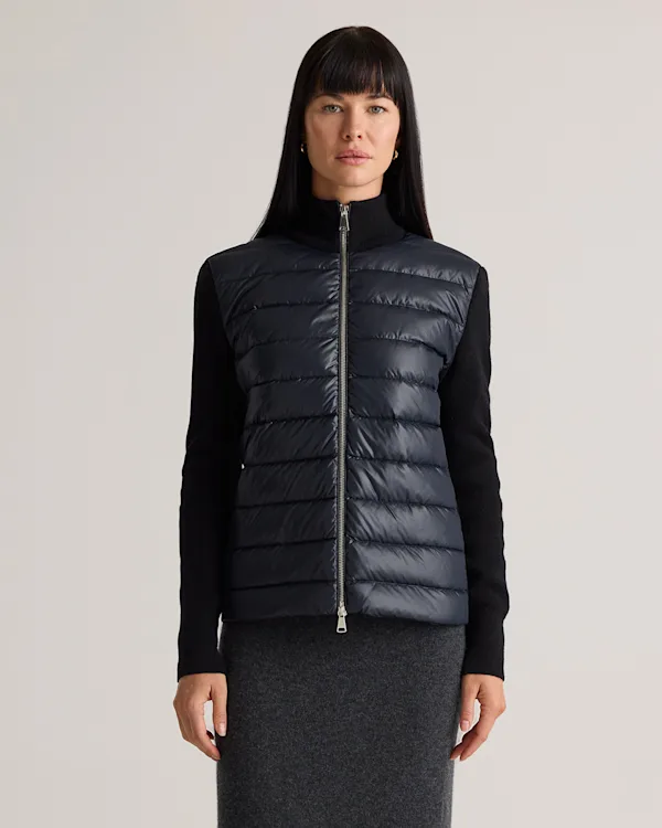 Mixed Media Down and Cashmere Jacket