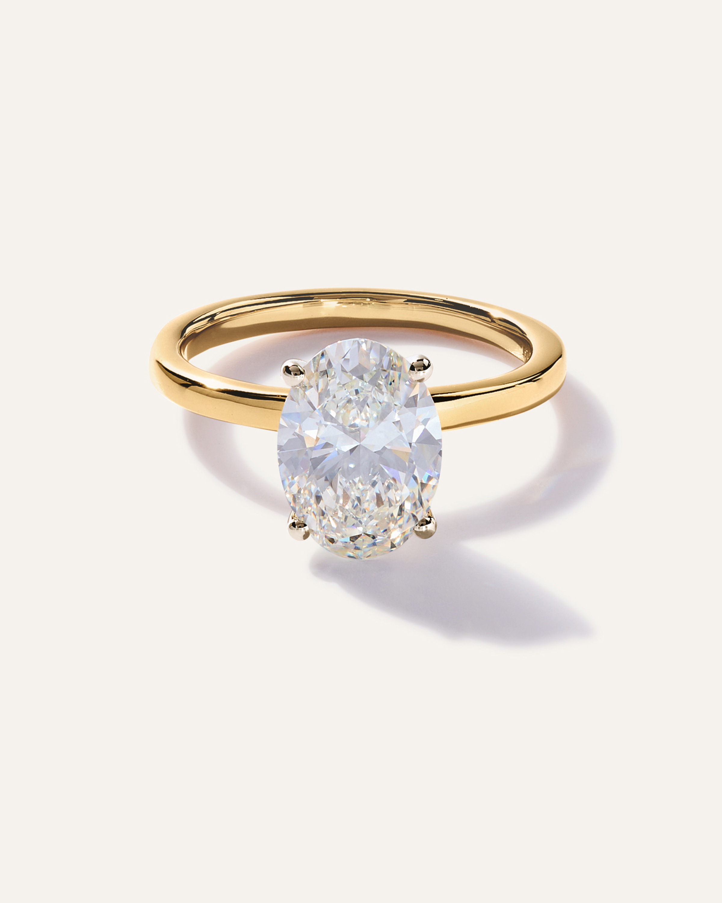 Lab Grown Diamond Oval Comfort Fit Engagement Ring - 2.5ct