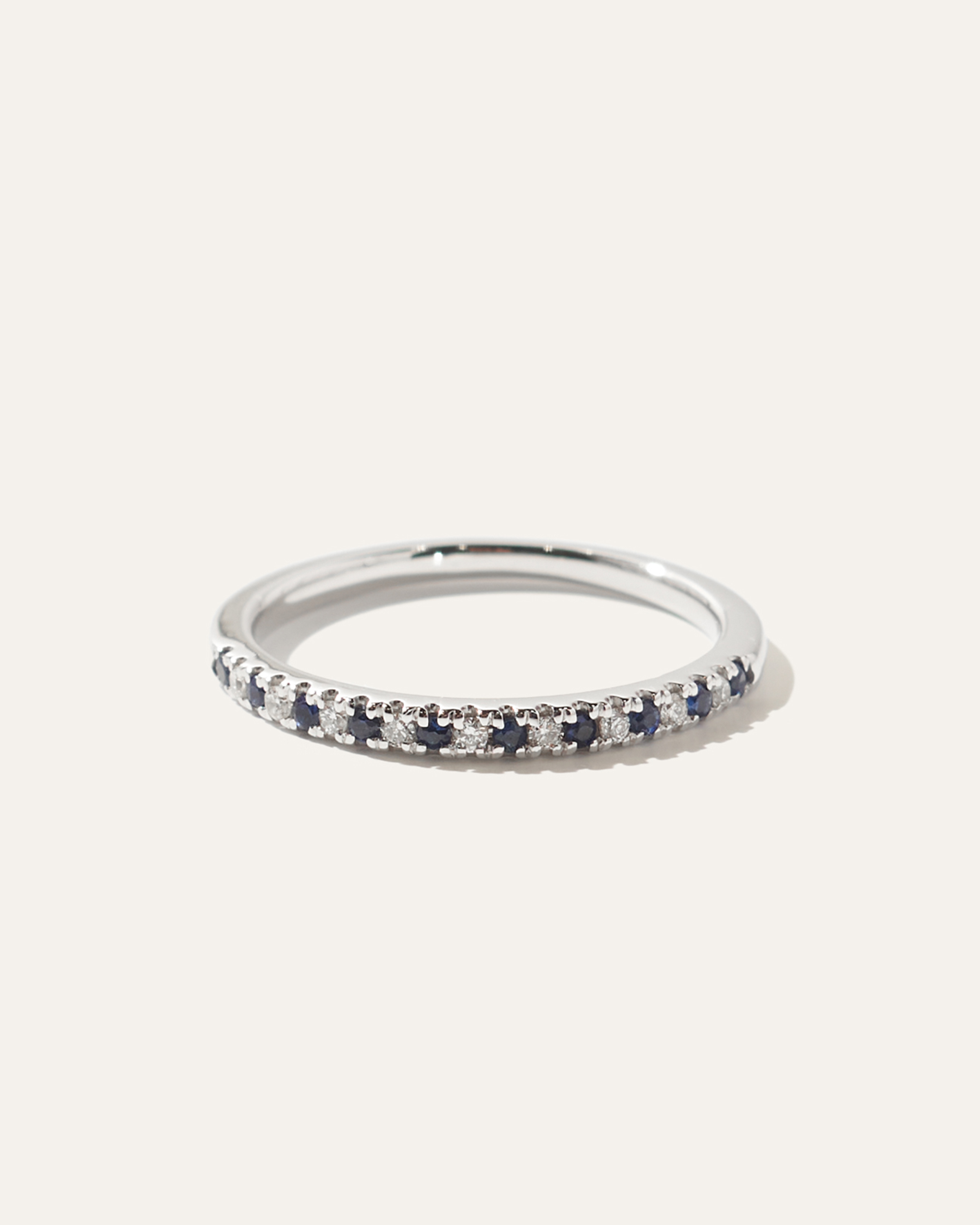 14K Gold Pave Diamond and Gemstone Band