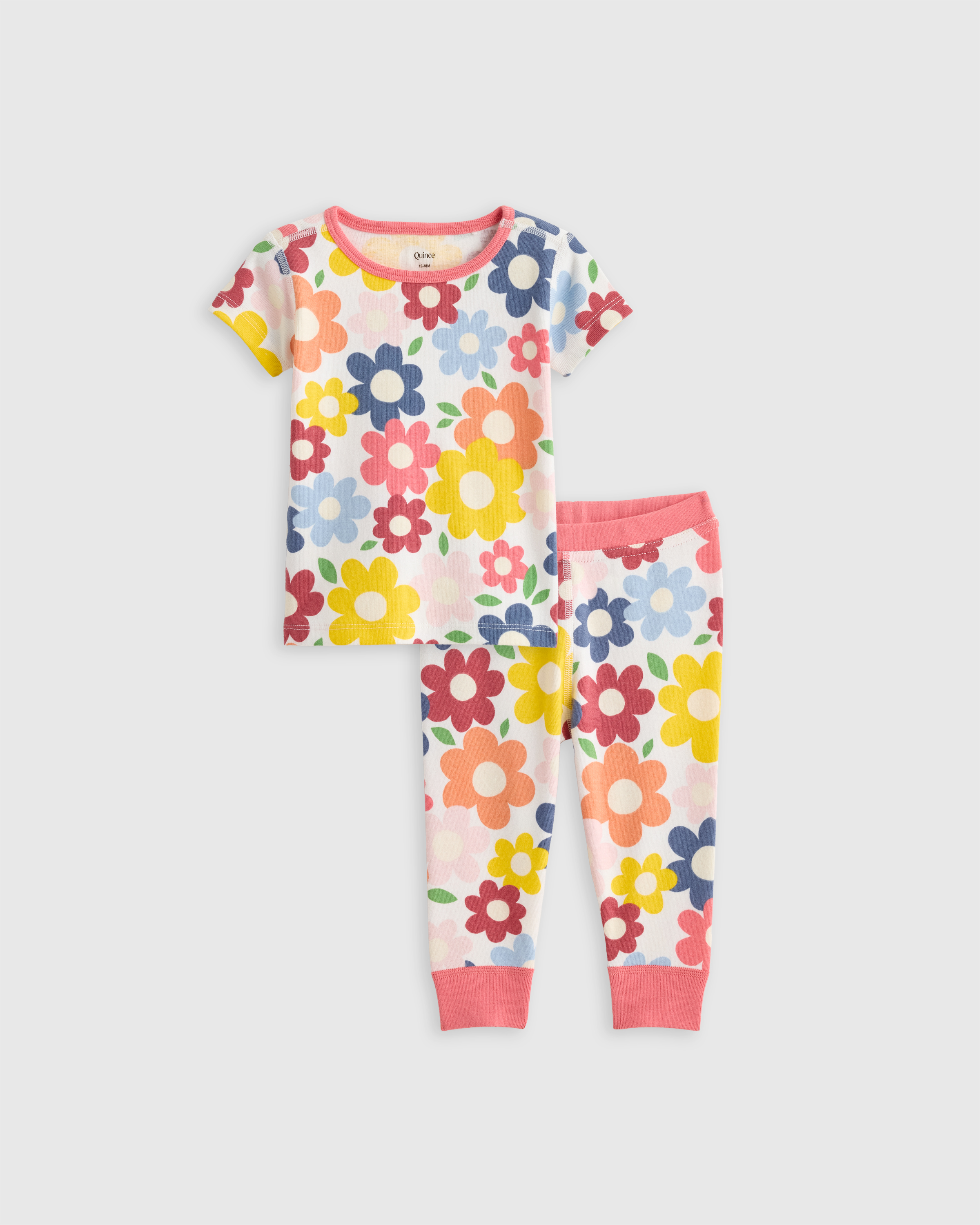 100% Organic Cotton Short Sleeve and Pant Pajama Set - thumbnail 7