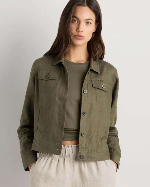 100% European Linen Jacket
