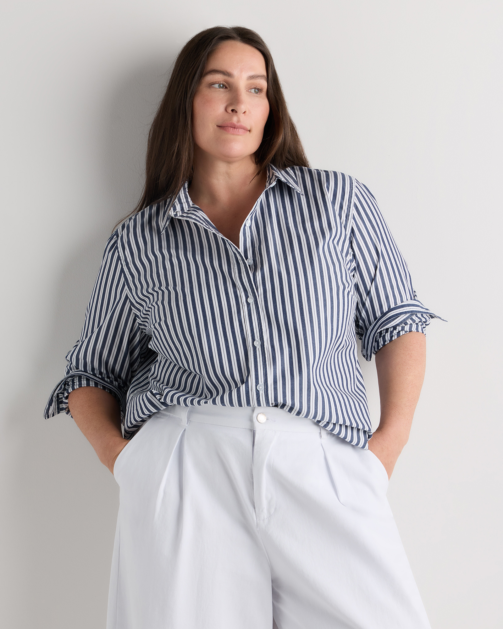 100% Organic Cotton Poplin Long Sleeve Shirt