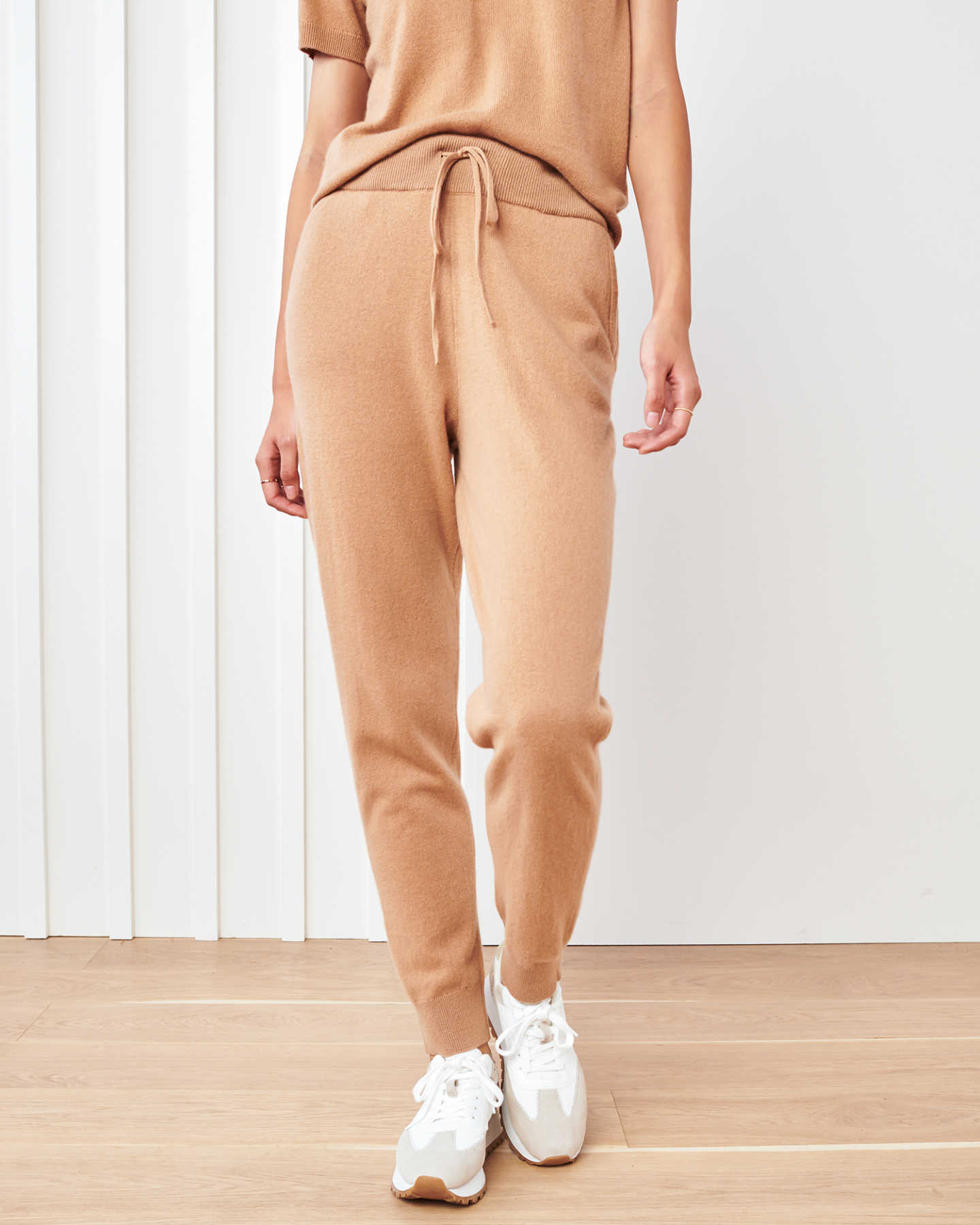 The Coziest Cashmere Blend Jogger - Wolf & White Sand