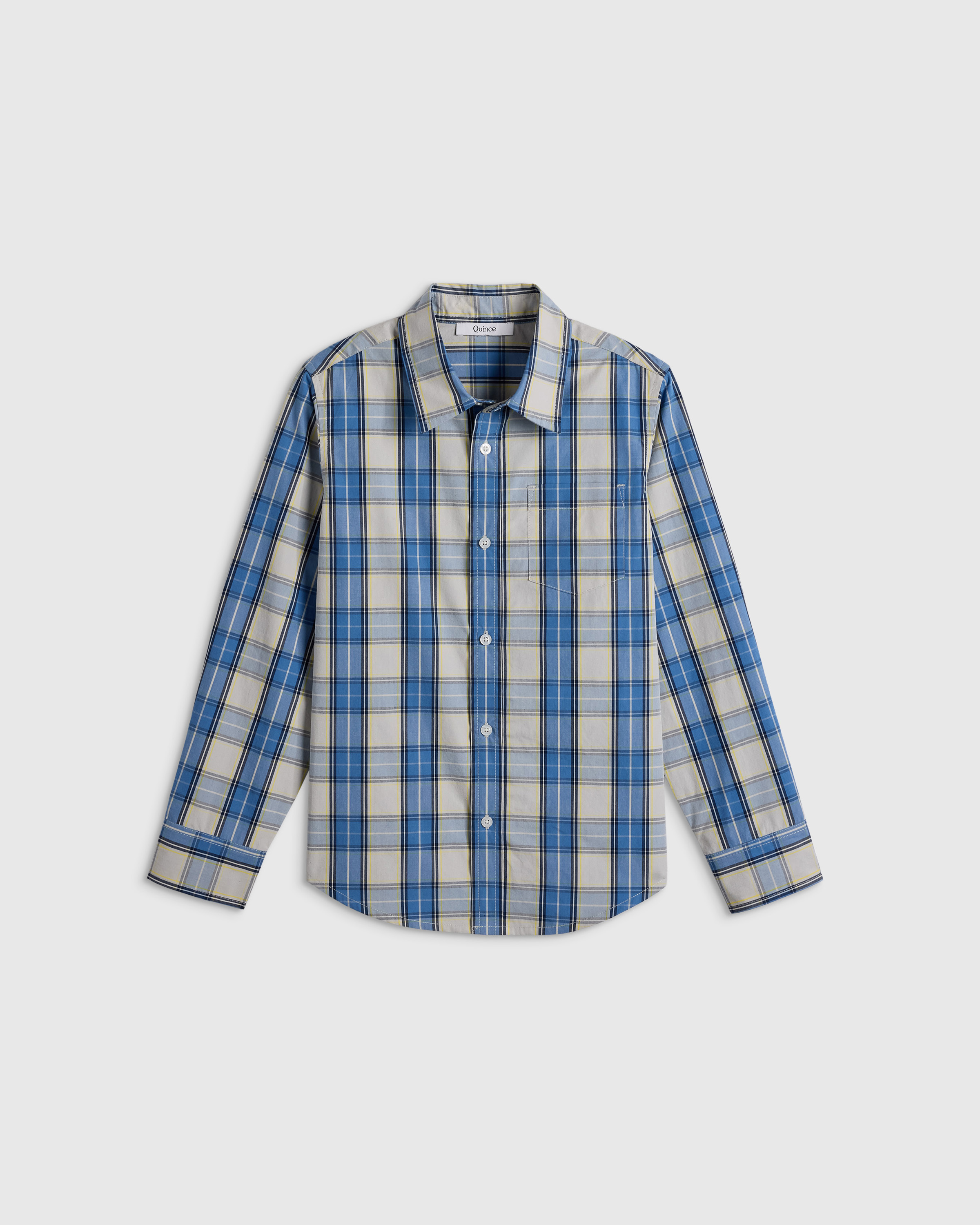 100% Cotton Poplin Printed Long Sleeve Button Down 