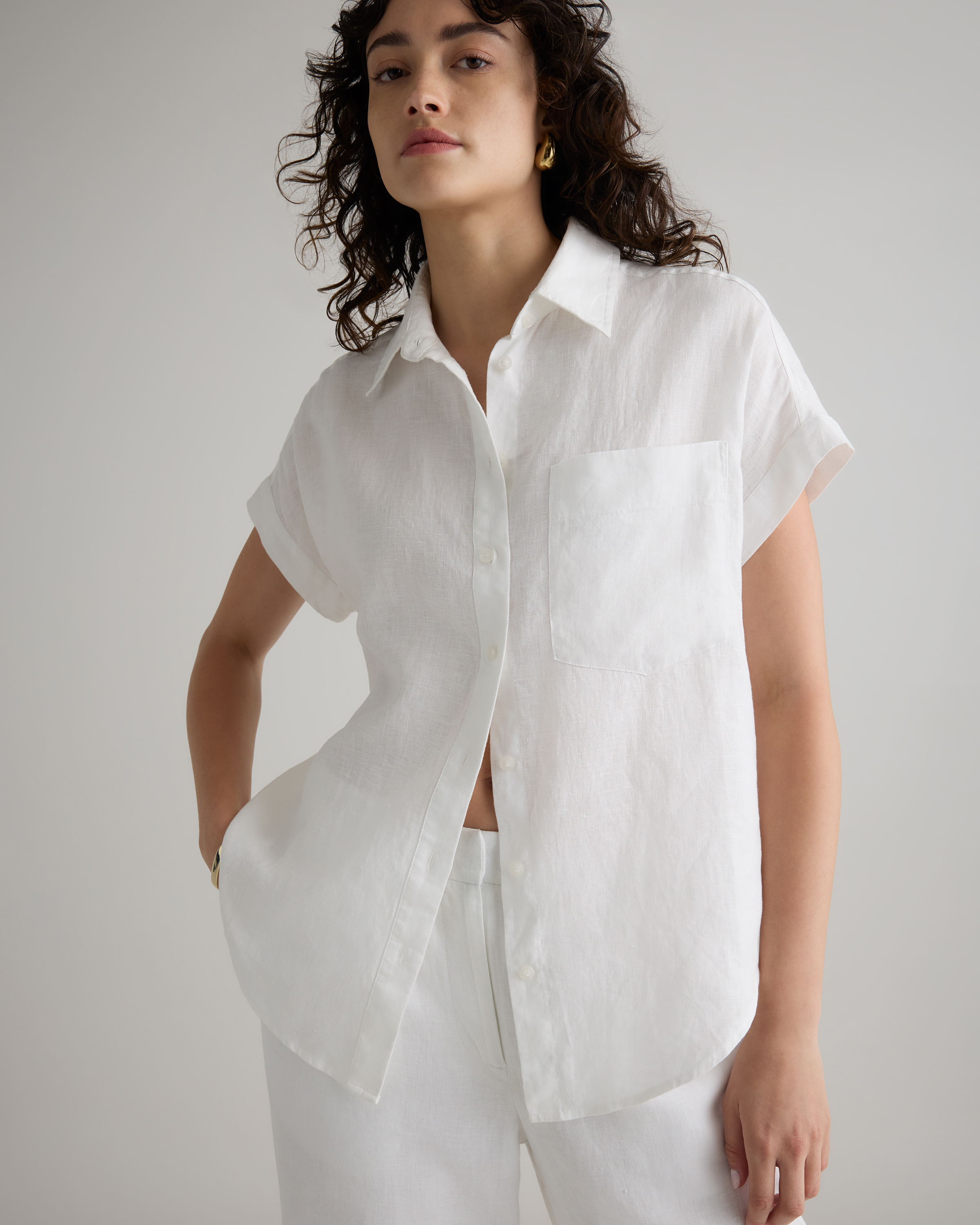 100% European Linen Camp Shirt