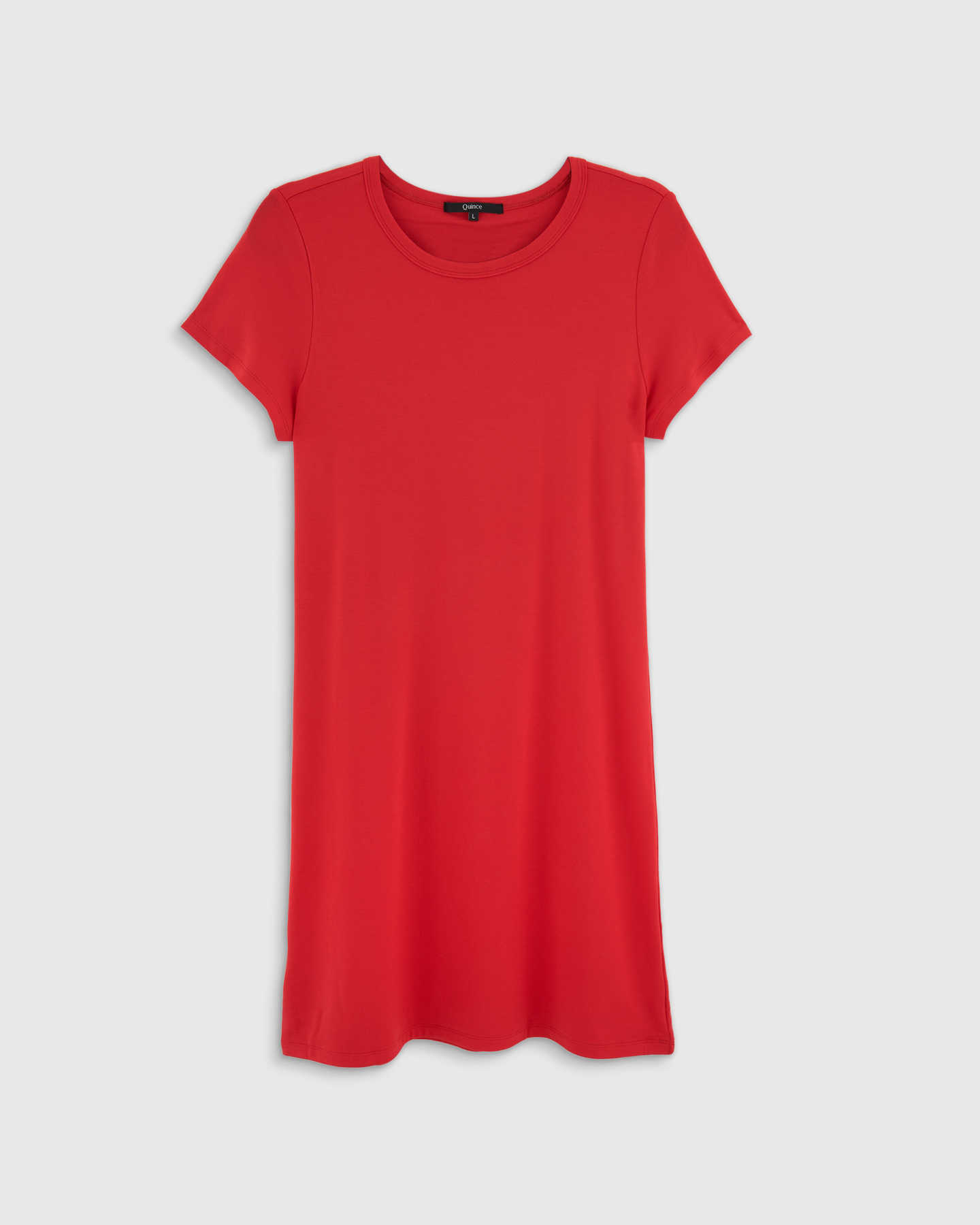 Tencel Jersey T-Shirt Dress - Red