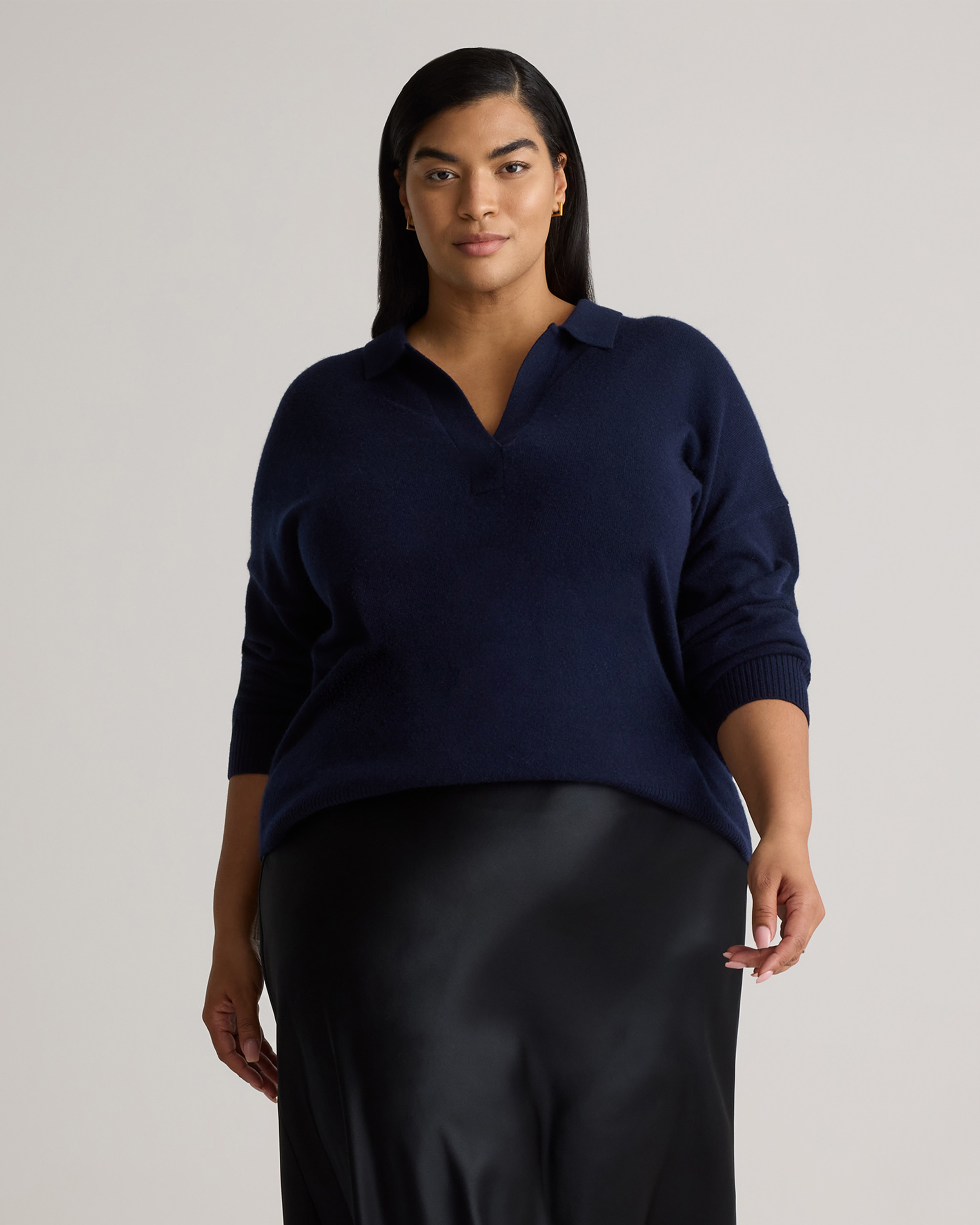Mongolian Cashmere Polo Sweater