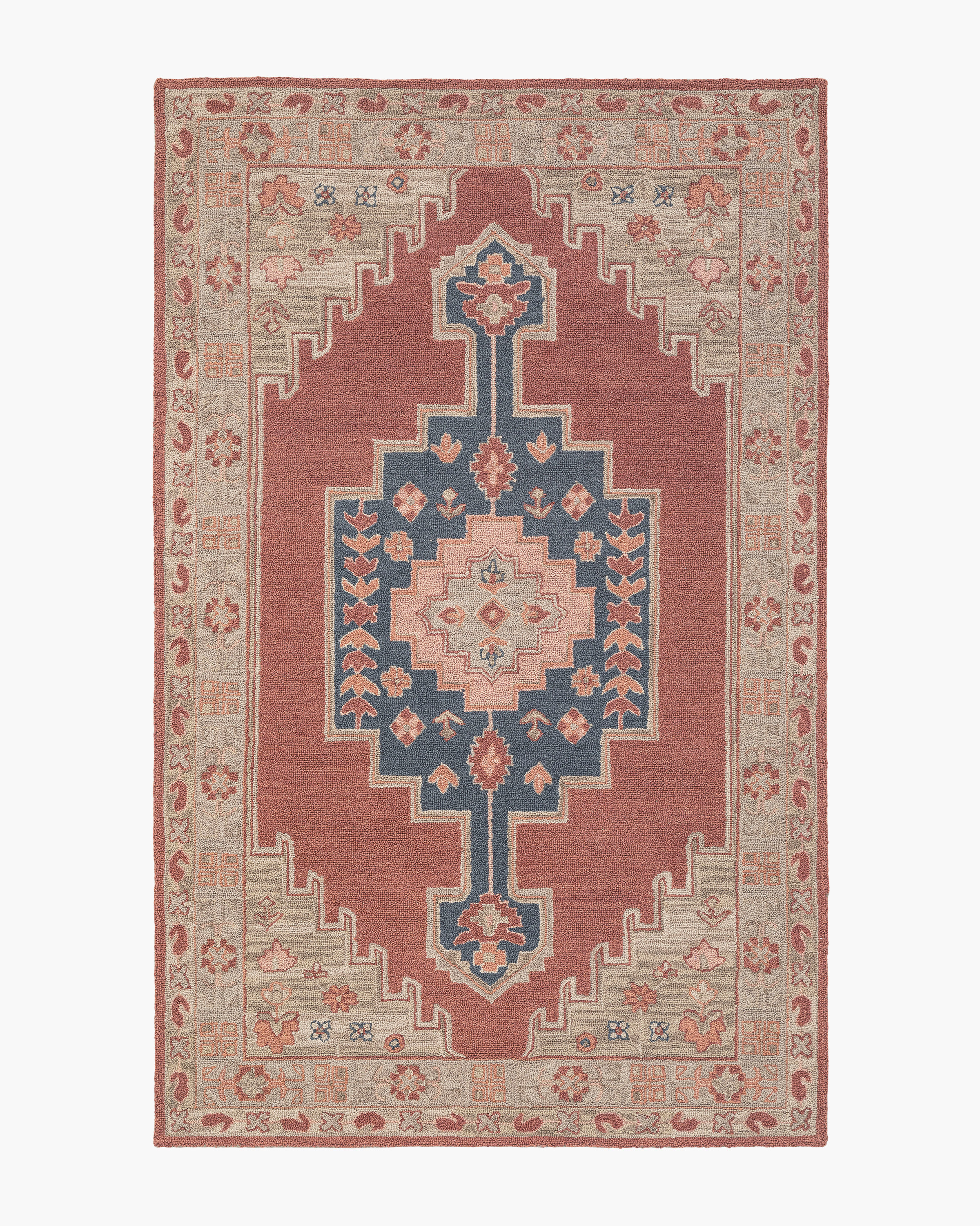 Lilia Wool Rug - Red