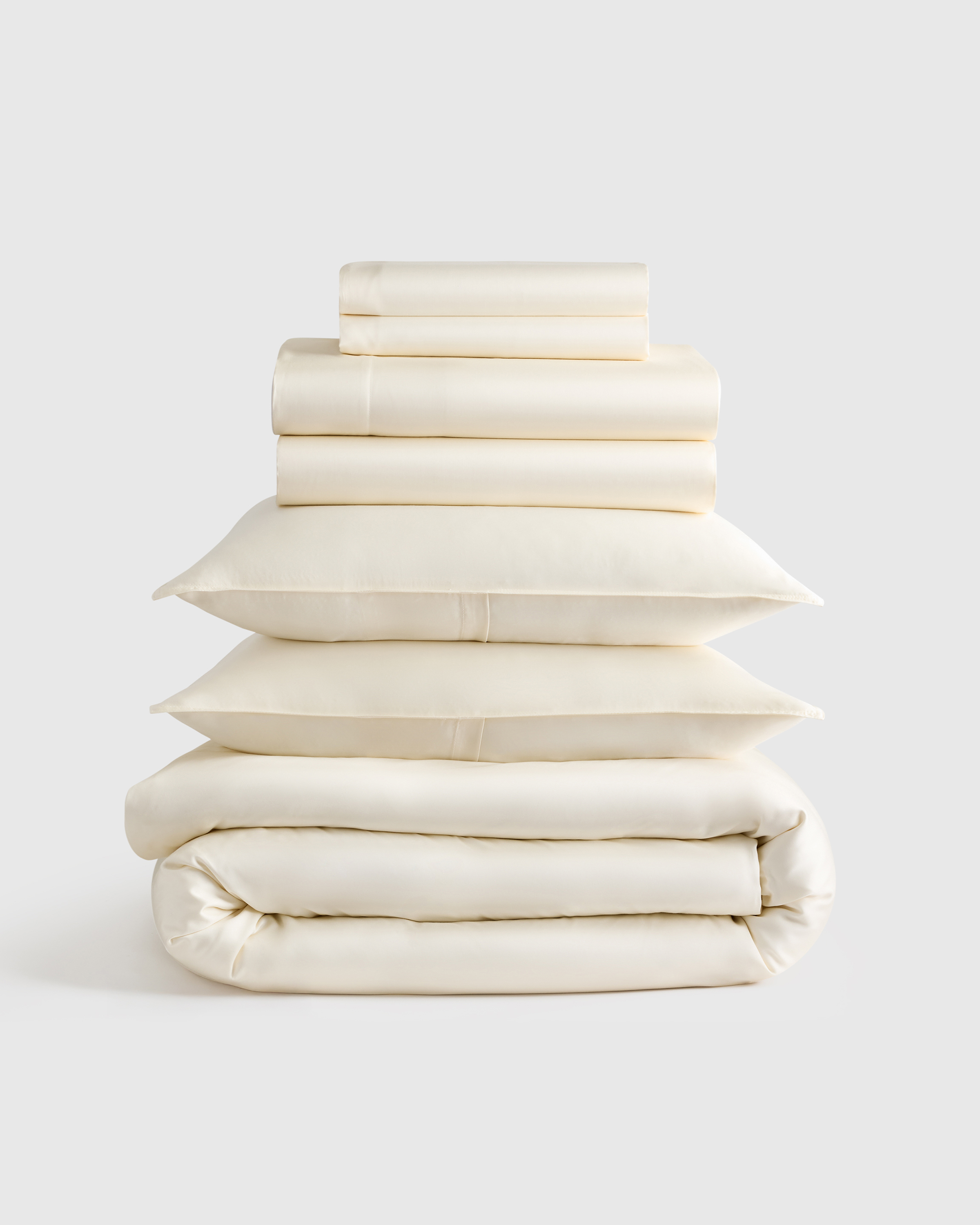 Organic Bamboo Viscose Deluxe Bedding Bundle in Ivory